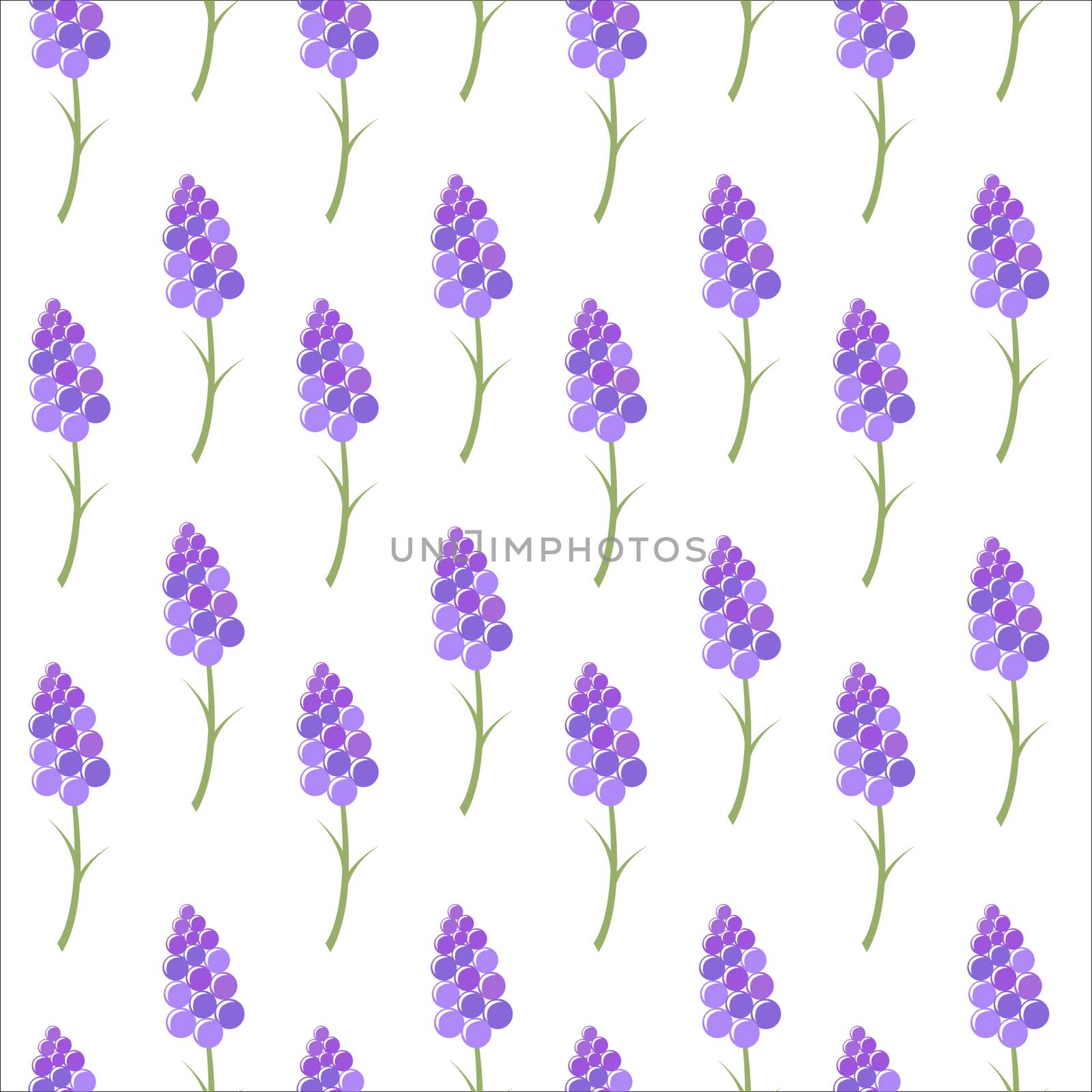 Seamless background of stylized lavender flowers by hibrida13