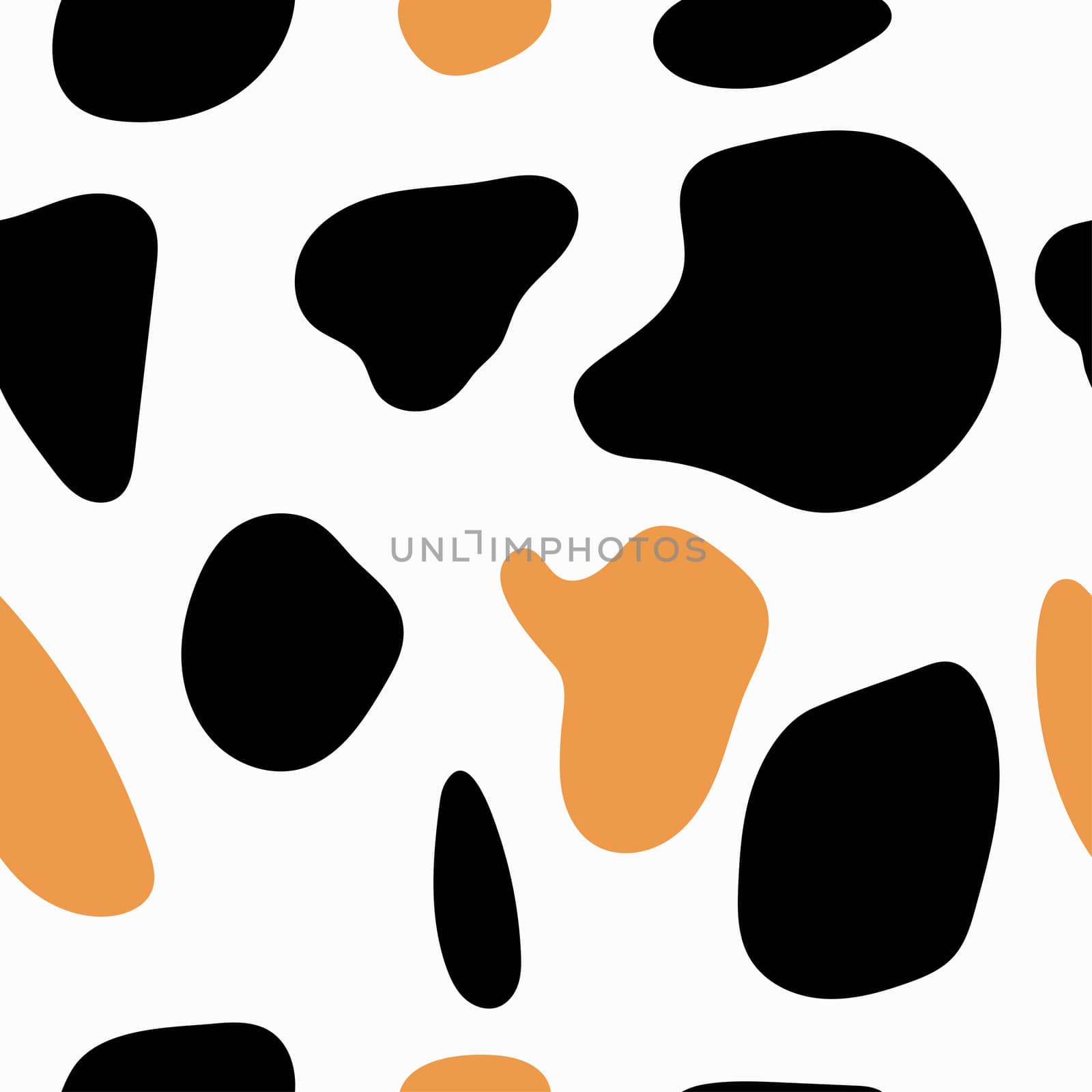 Seamles Abstract Stones Pattern on White Background, Nature Hand Drawn Shapes, Modern Pattern by zaryov