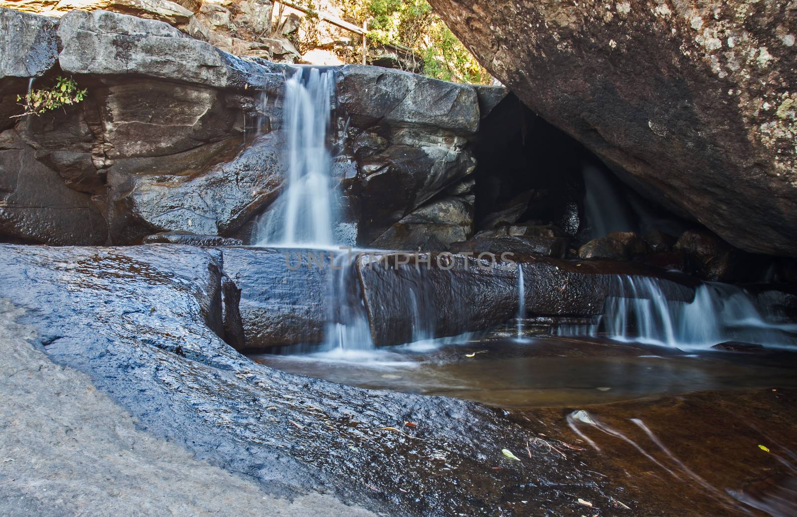 The Cascades is a series of small waterfalls in the Mahai River in Royal Natal National Park. Drakensberg. South Africa