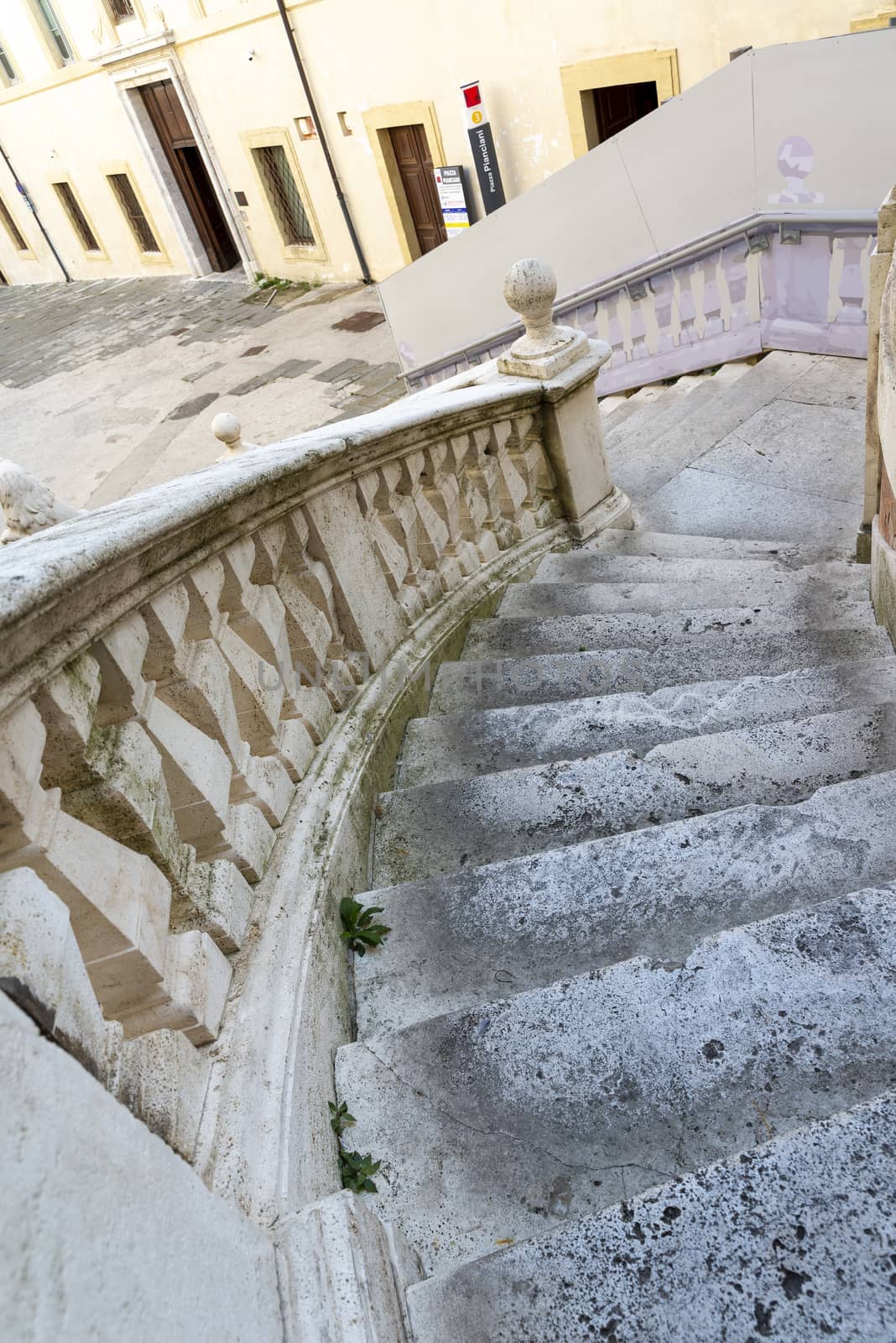 architecture of streets and buildings in the center of spoleto by carfedeph