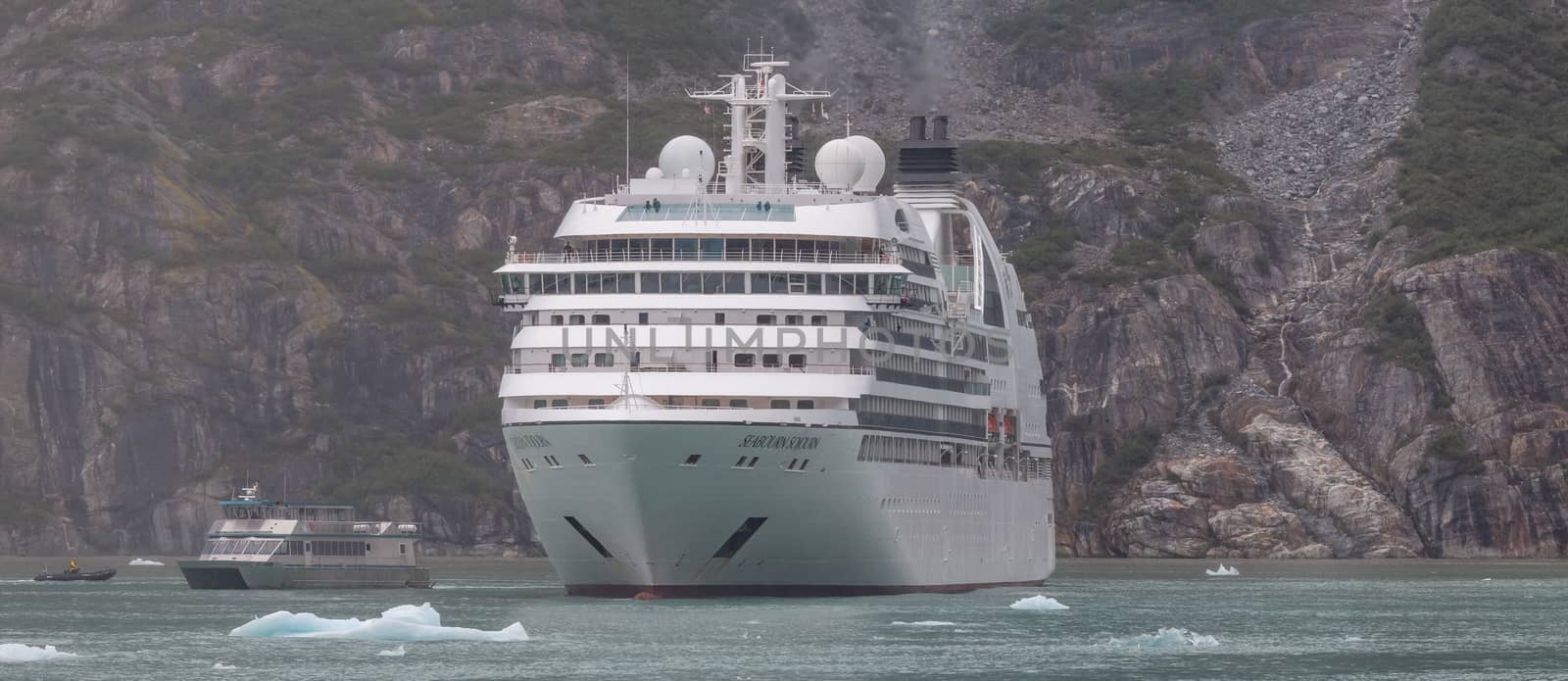 Seabourn Sojourn drifting in Tracy Arm Fjord by DamantisZ