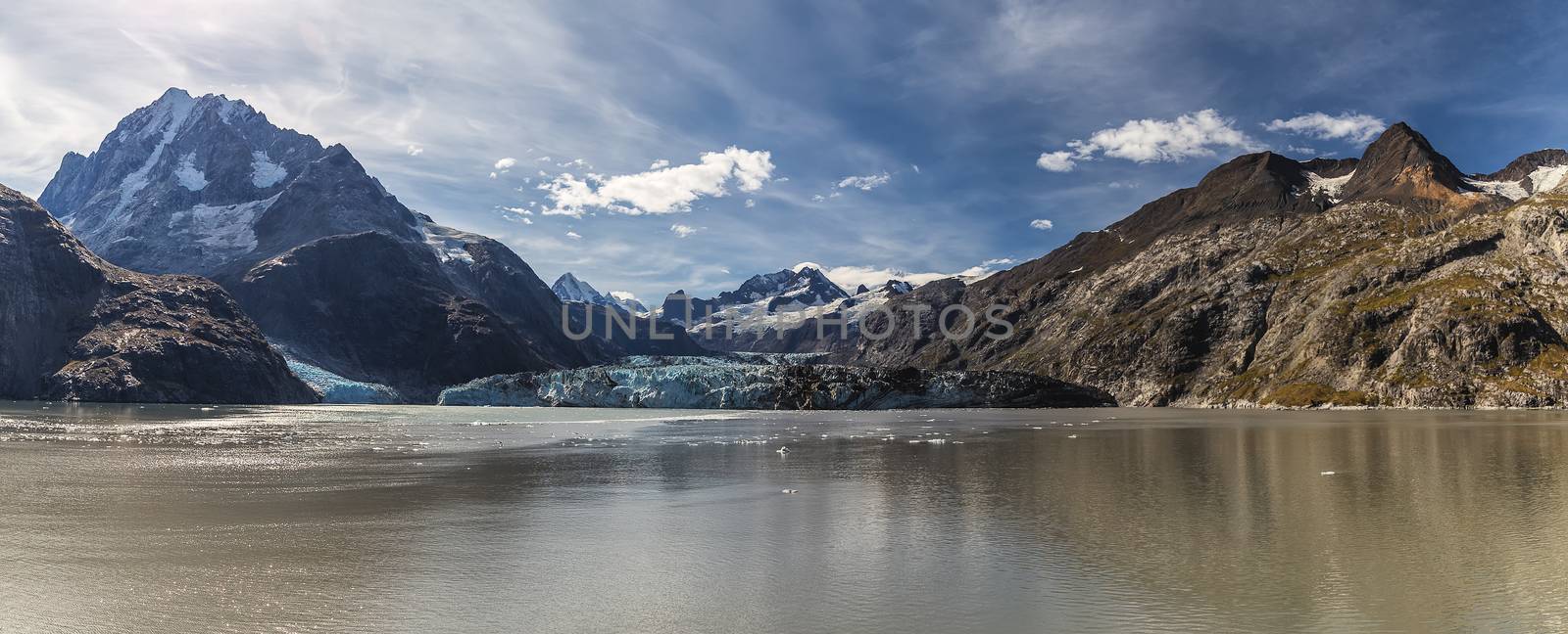 Panorama of Johns Hopkins glacier in Glacier Bay by DamantisZ