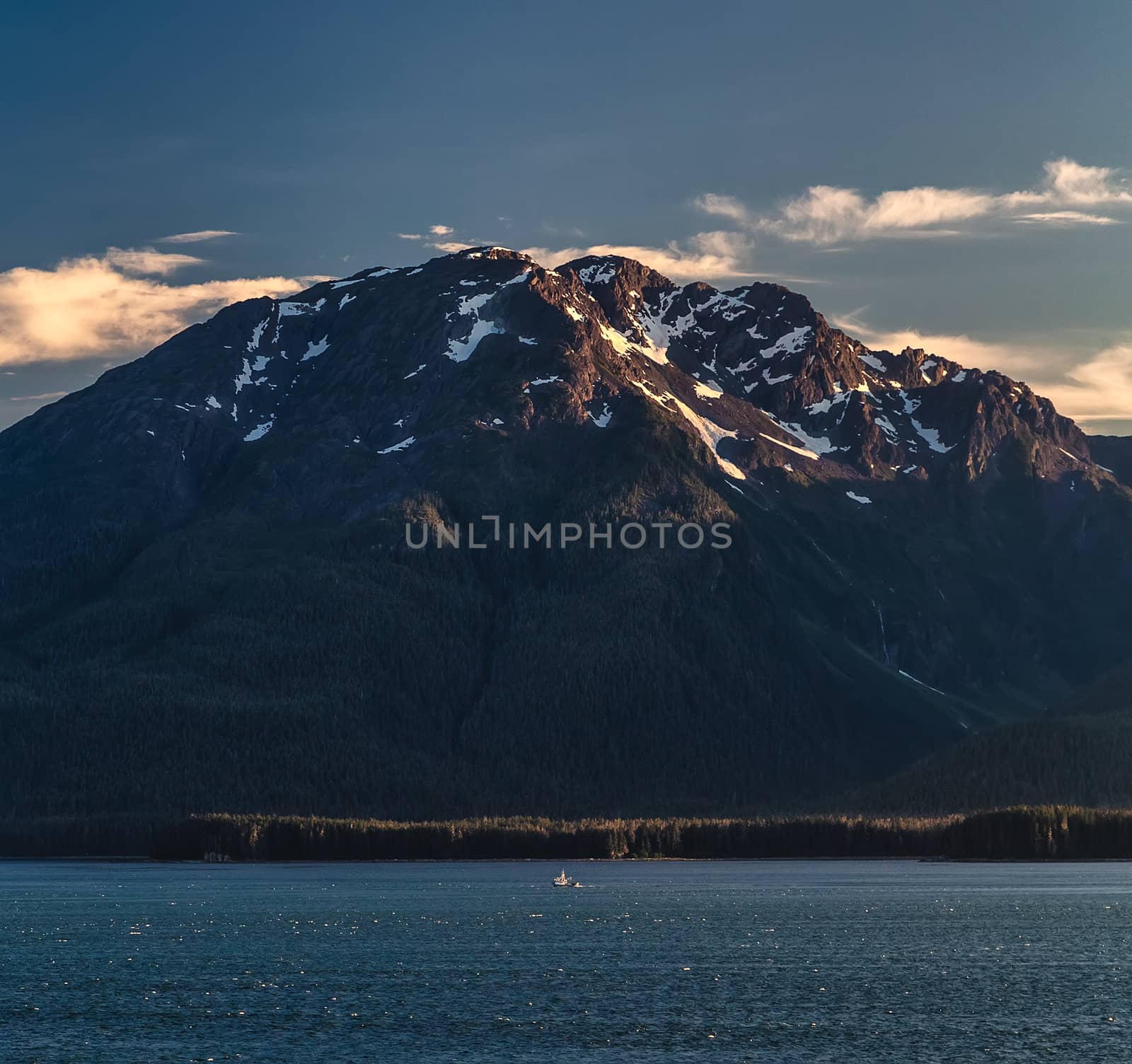 Massive mountain at sunset in Alaska by DamantisZ