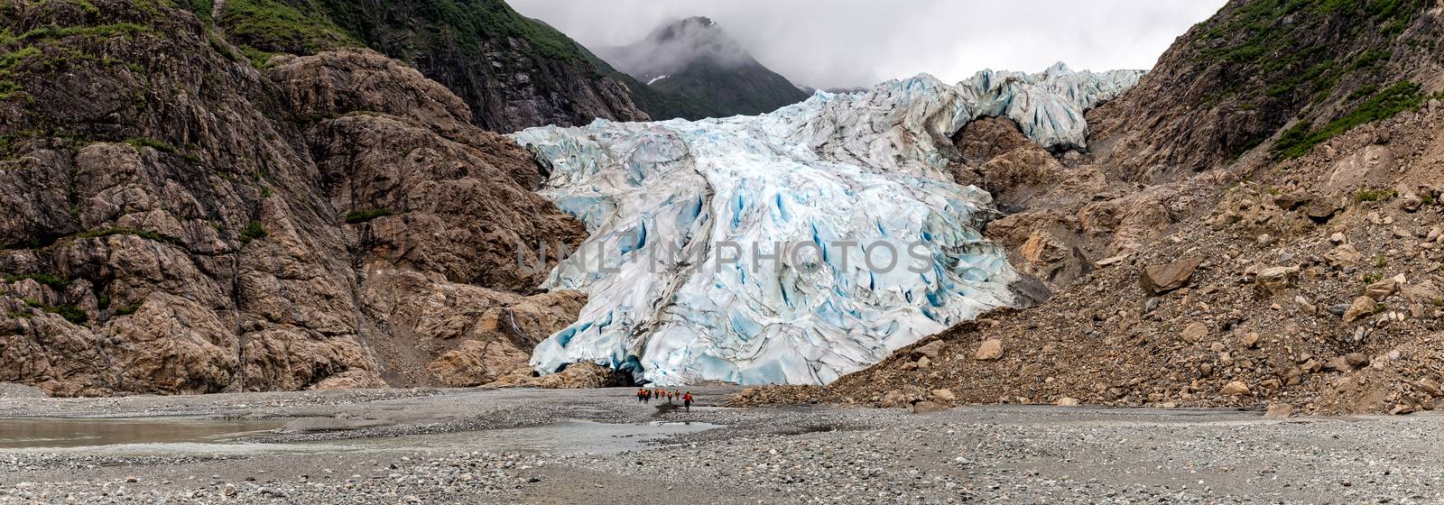Panorama of Davidson Glacier in Alaska by DamantisZ