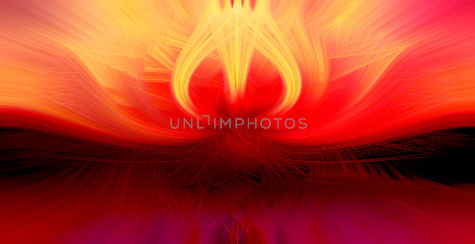 Abstract intertwined fibers, shape of flame by DamantisZ