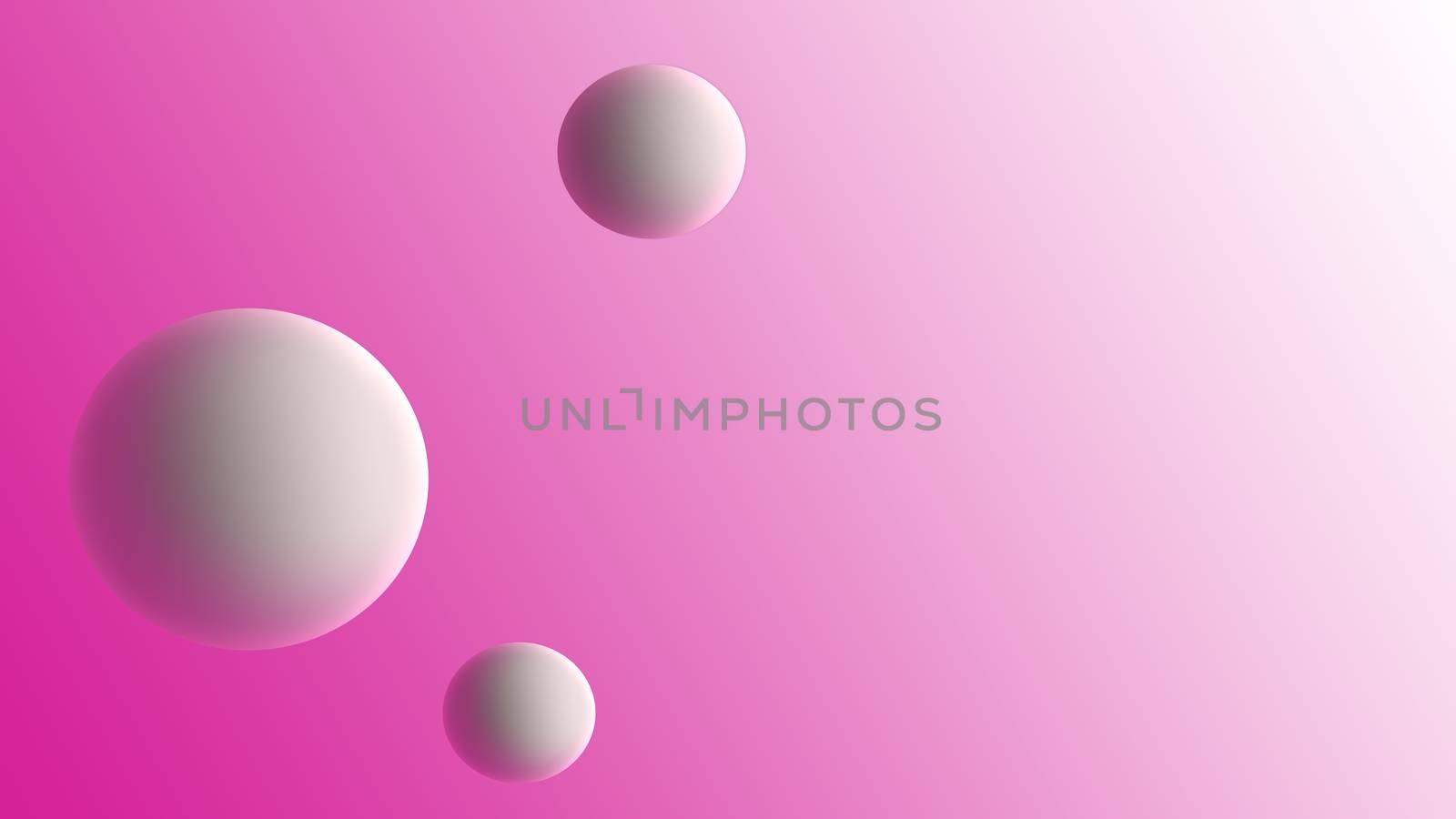 White 3d circles on light pink background by DamantisZ