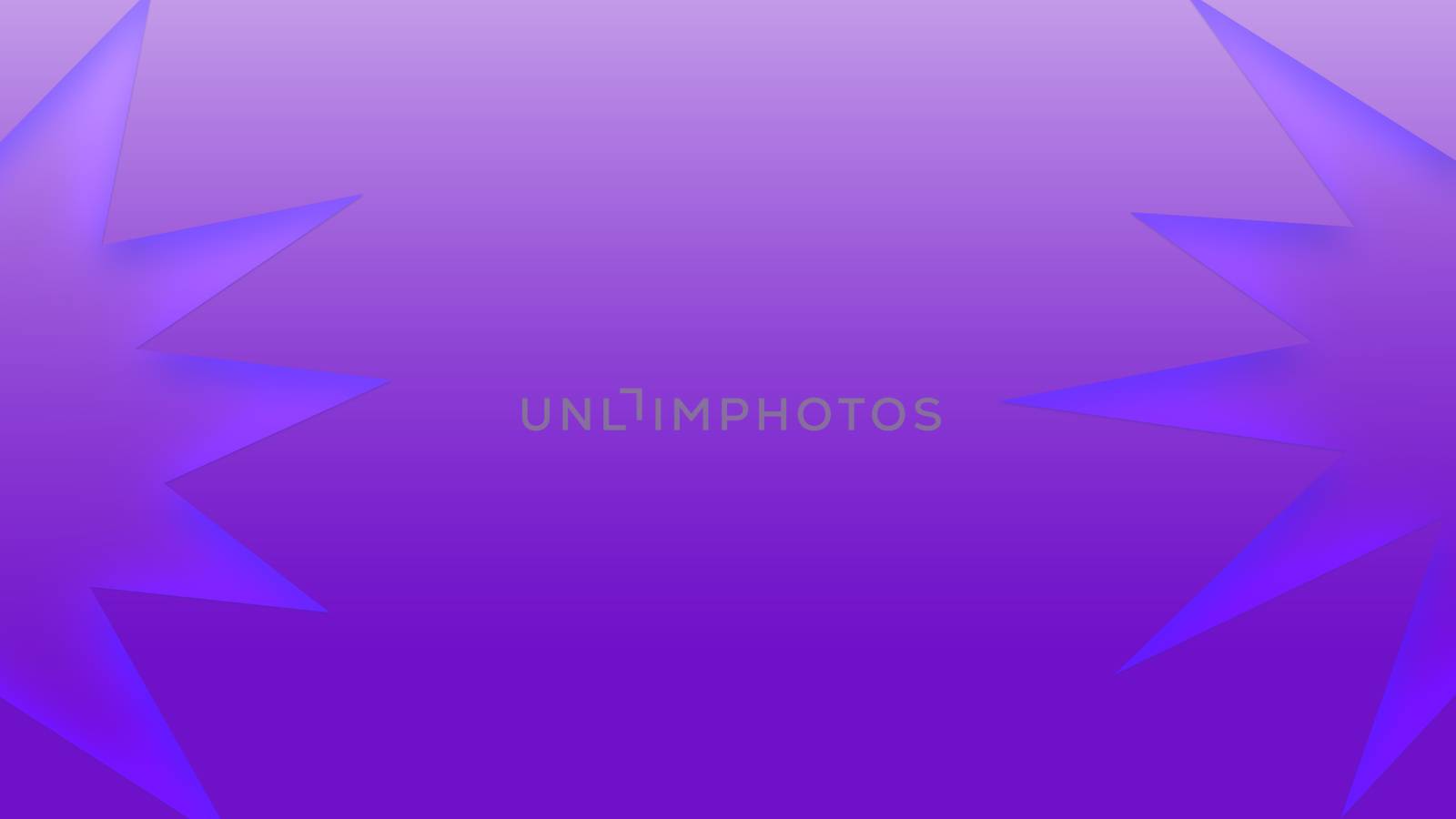 Purple neon gradient background with pointy soft 3d shapes on it. Illustration