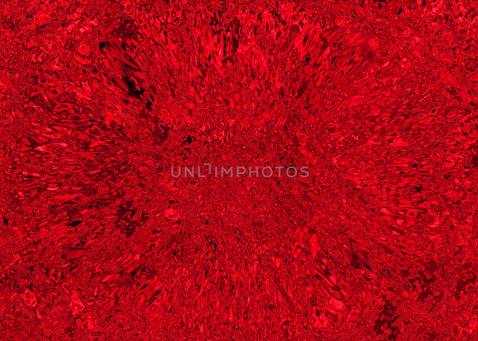Red abstract distorted textured background. Rippled surface.