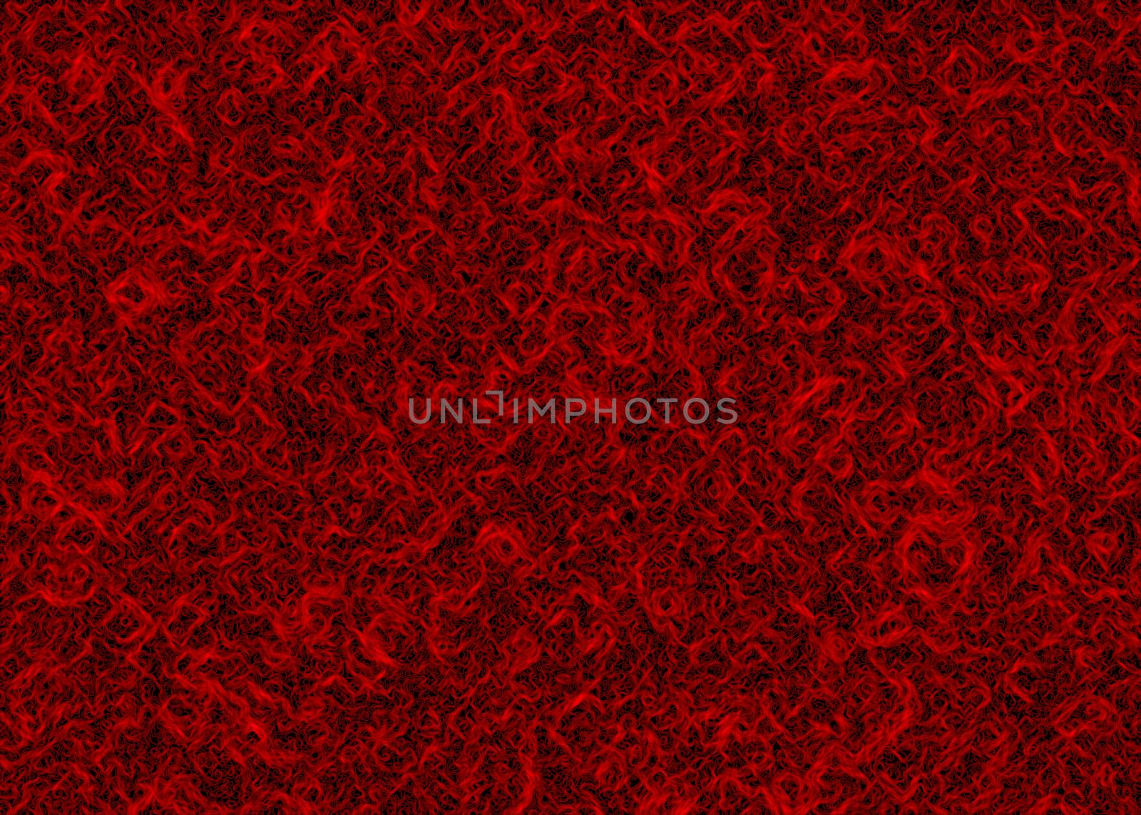 Red abstract wavy background. Textured clothing surface.