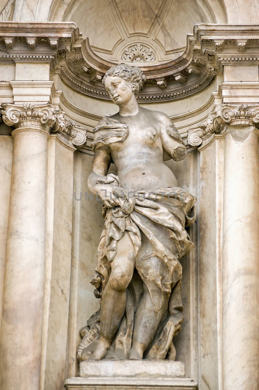 Virtue statue, Scalzi Church, Venice by BasPhoto