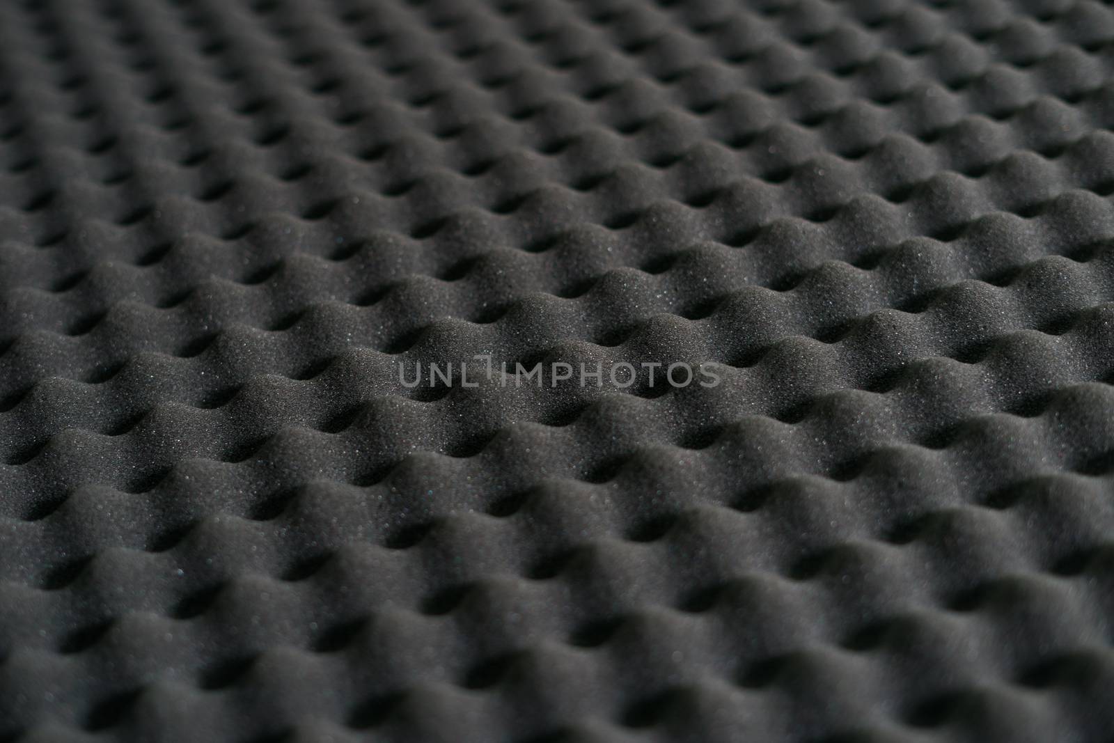 Close up of studio acoustic foam rubber wall pattern.