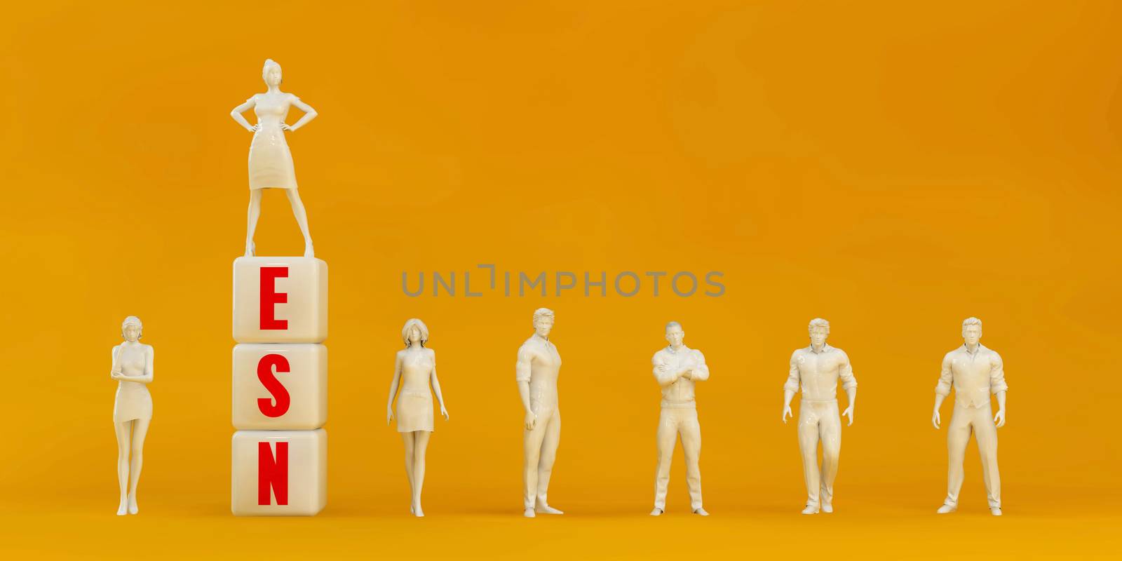 ESN Electronic Serial Number Presentation Background in Orange and Red