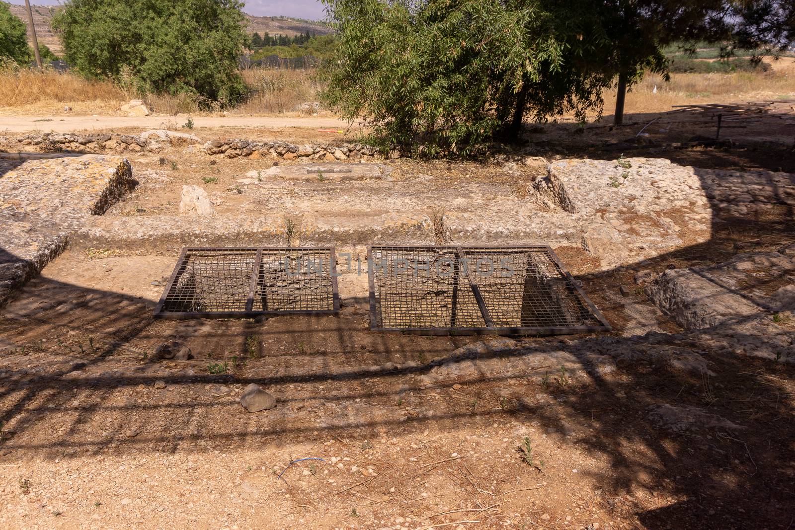 Excavations in archaeology park of Samaria settlement by javax