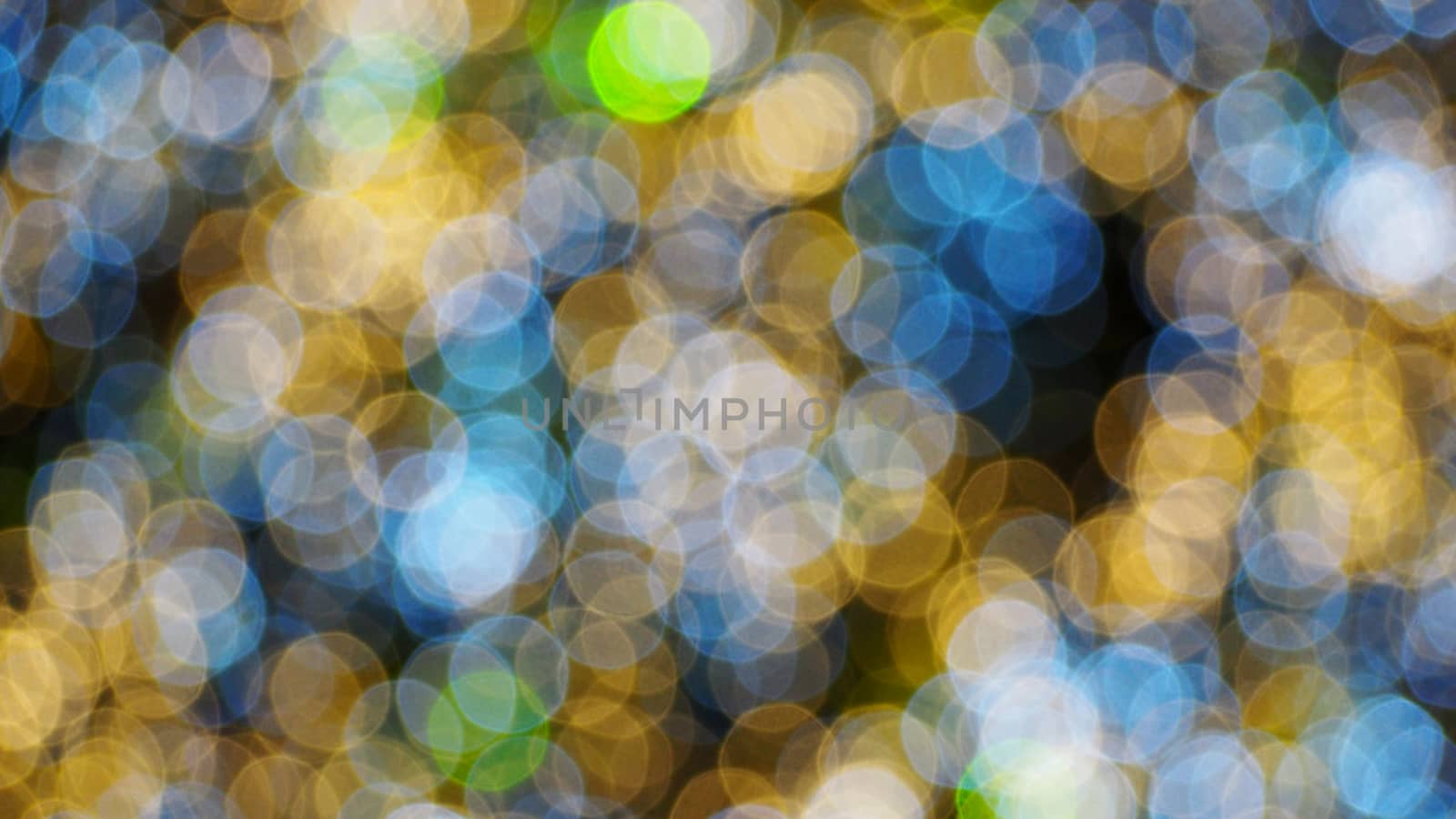 Colorful blurred bokeh lights in the night time.