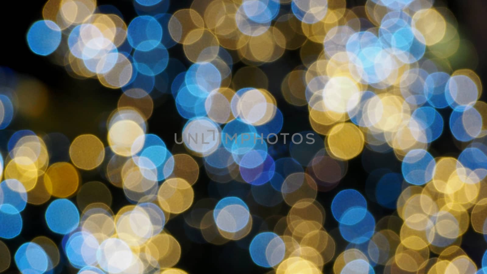 Colorful blurred bokeh lights in the night time.