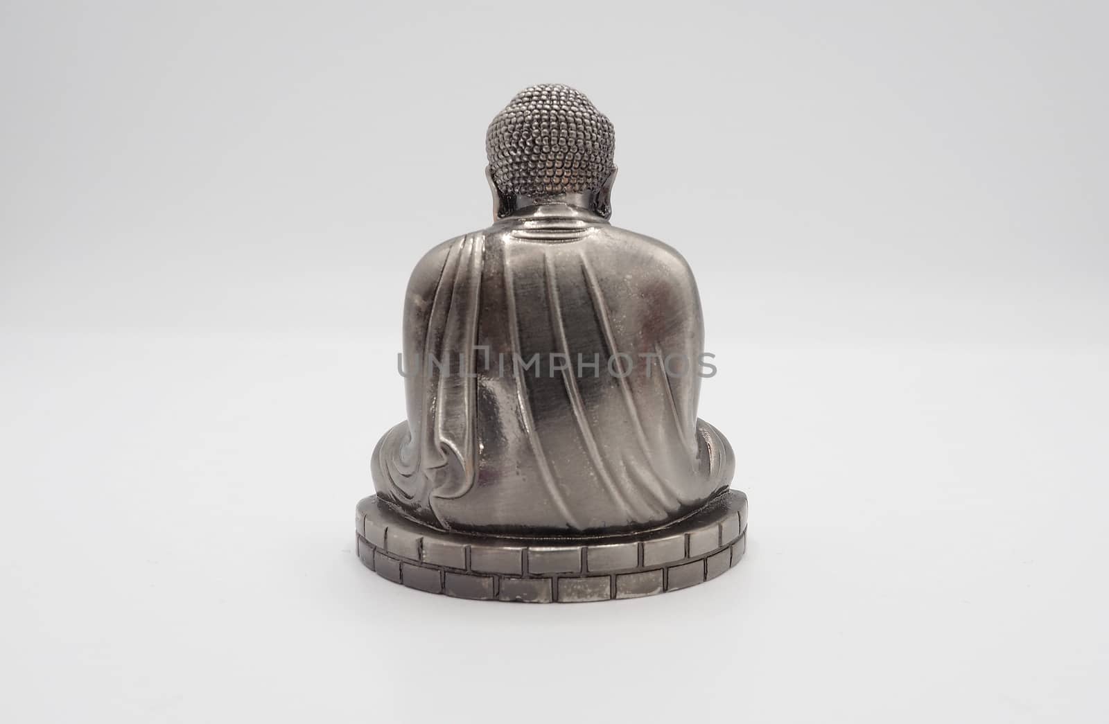 Great buddha or Daibutsu silver model of Kamakura temple Japan.