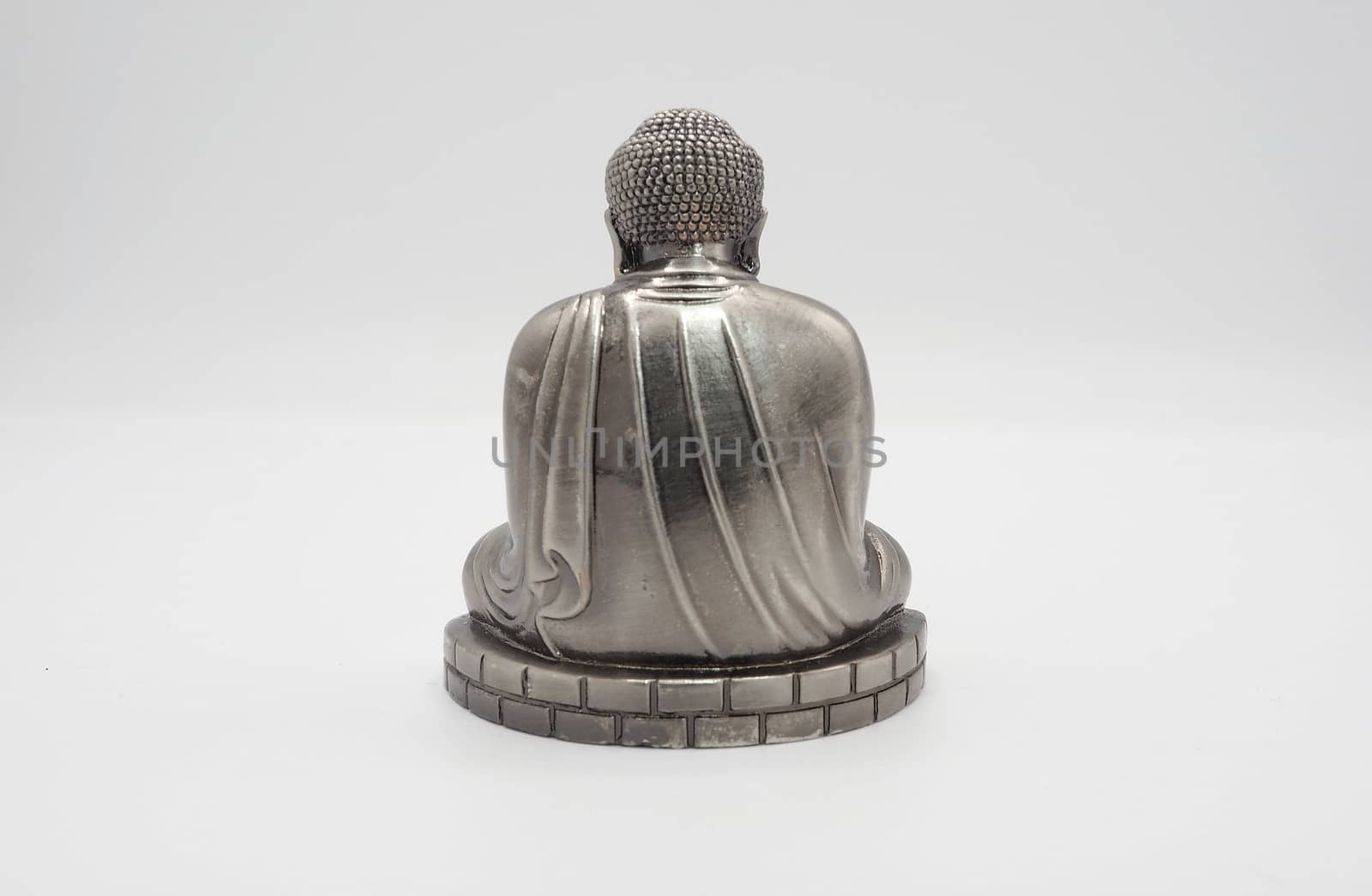 Great buddha or Daibutsu silver model of Kamakura temple Japan.