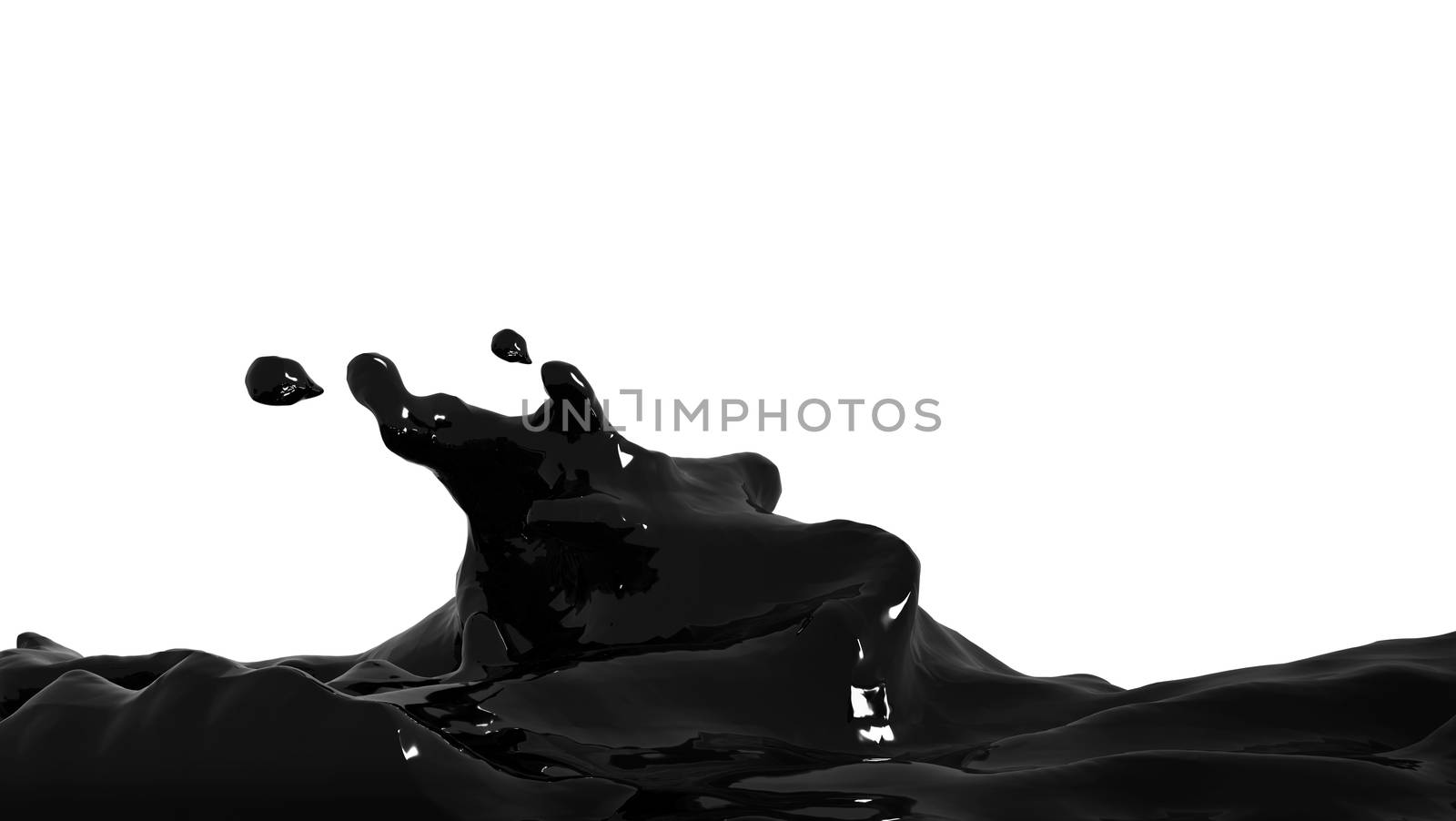 Crude oil isolated on white background 3d render by Myimagine