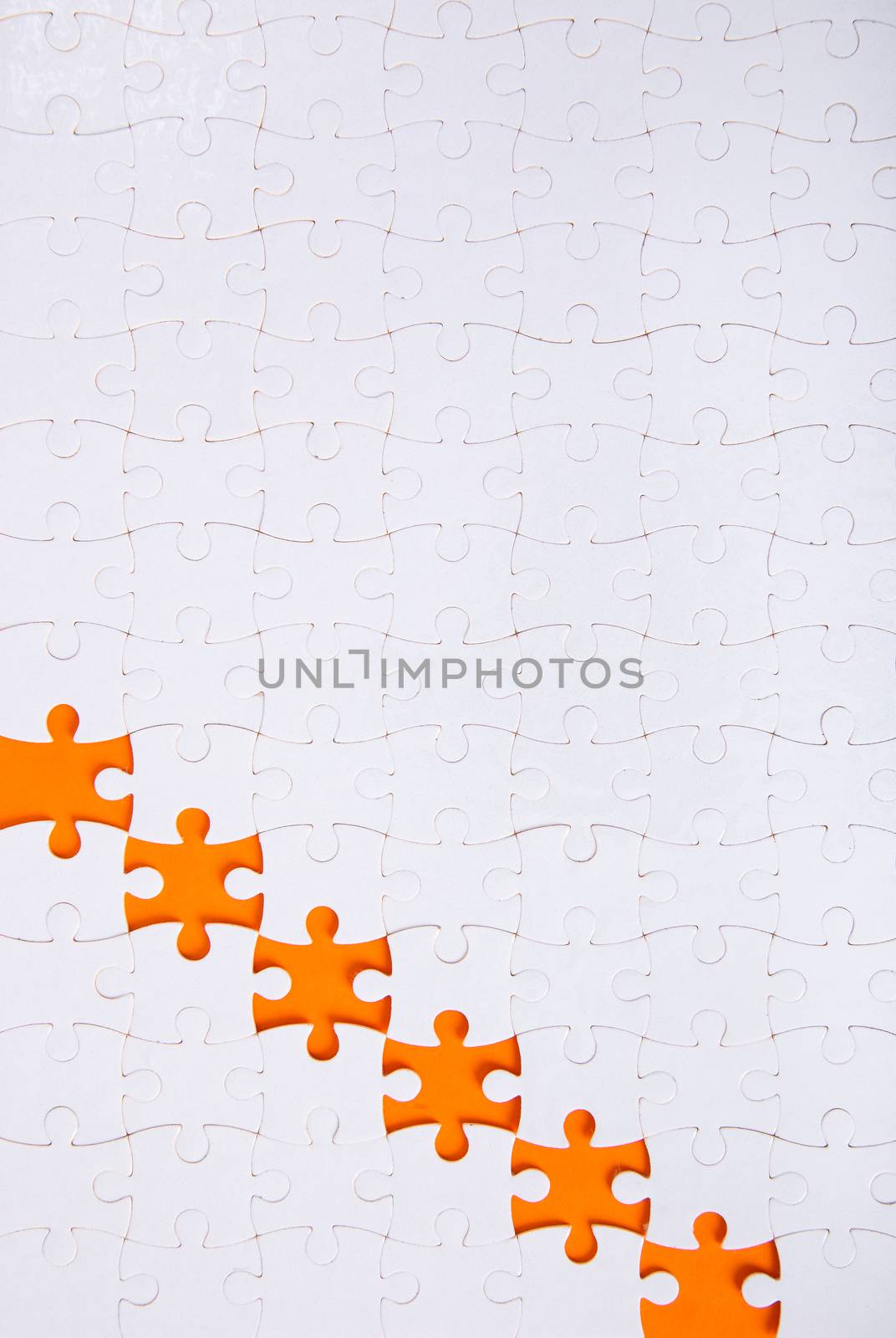 White jigsaw puzzle pattern background by tehcheesiong