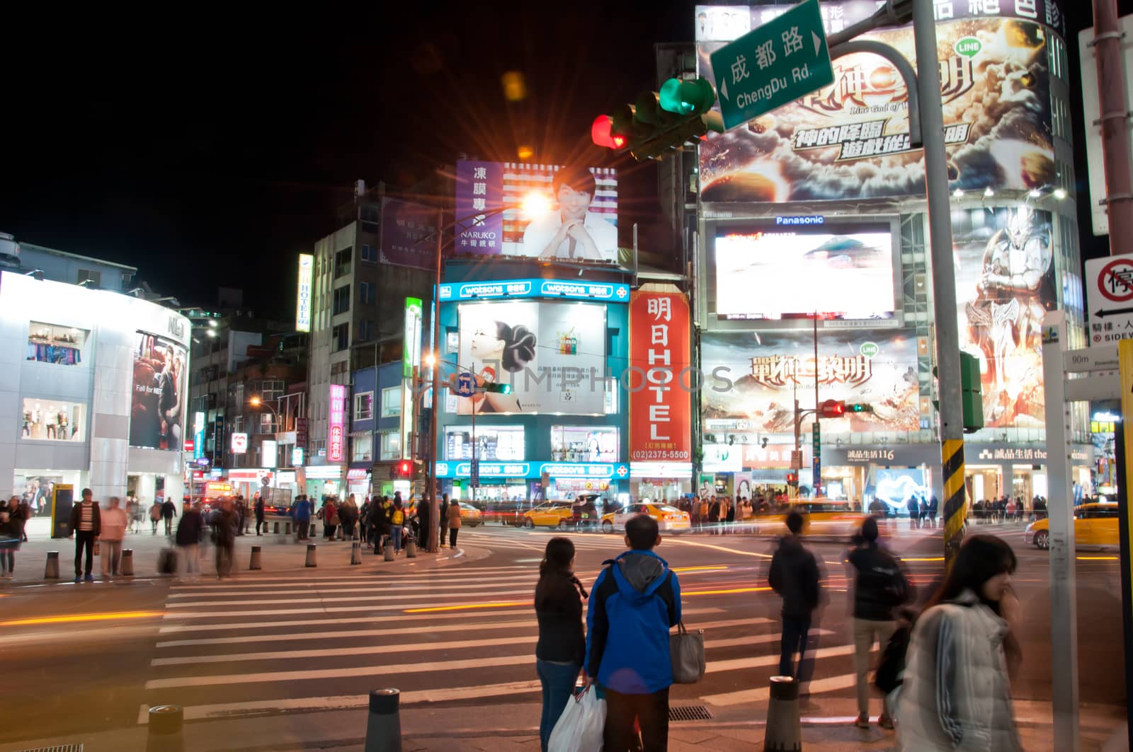 Tourist in Ximending shopping district in Taipei Taiwan by eyeofpaul