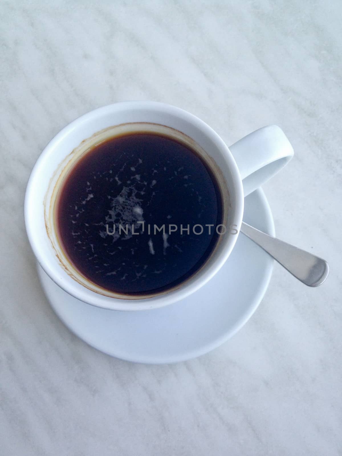 Dark black hot coffee top view by eyeofpaul