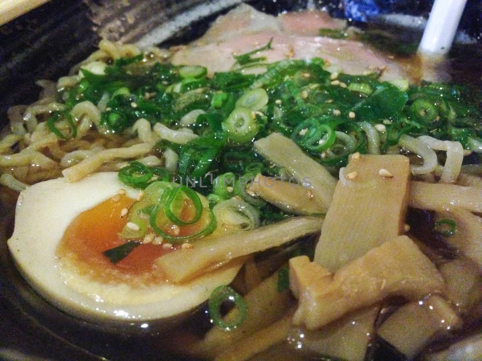 Soyu soy Japanese pork ramen noodle