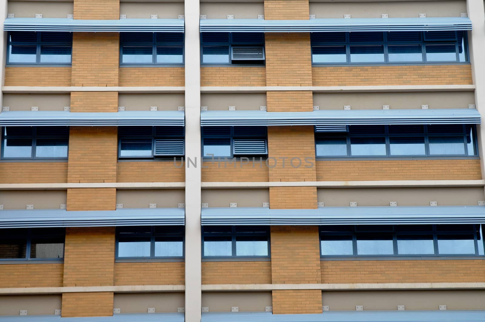 Contemporary office building wall and windows