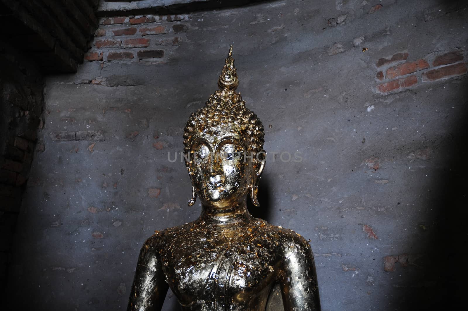 Golden Buddha statue by eyeofpaul