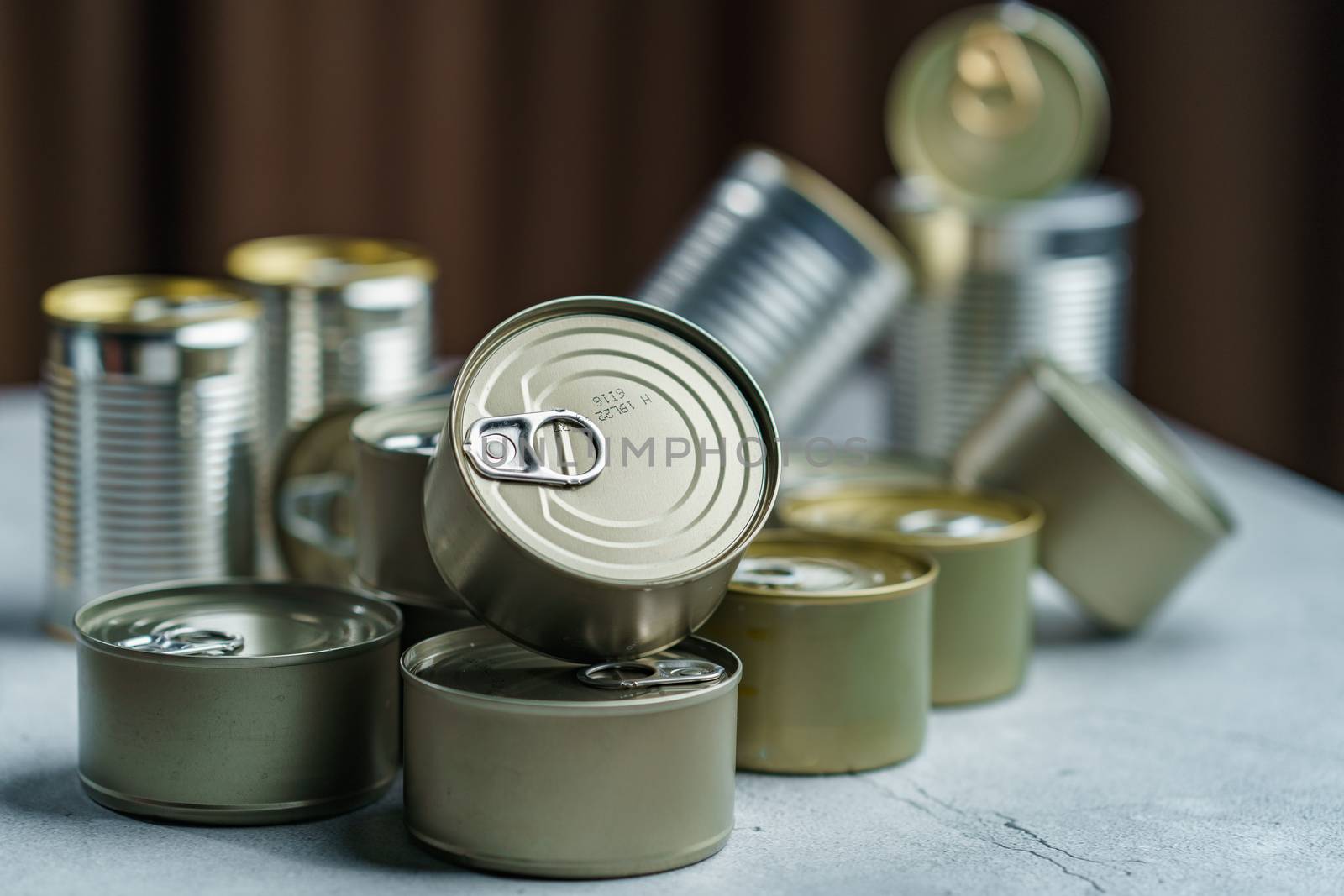 Group of Aluminium canned food