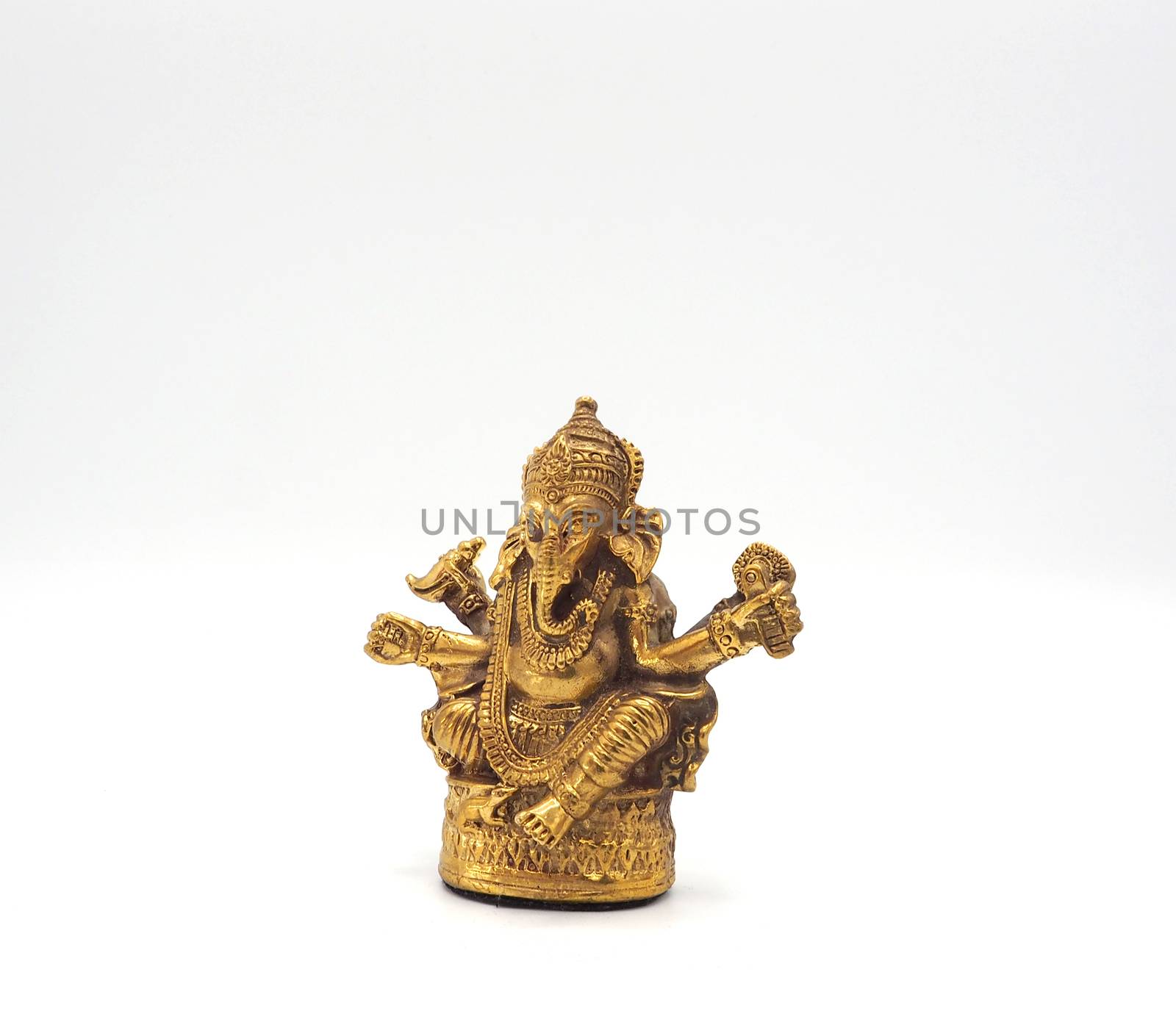 Gold metallic shining ganesha lord of success. by gnepphoto