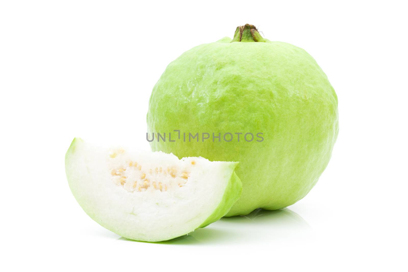 Guava fruit on a white background