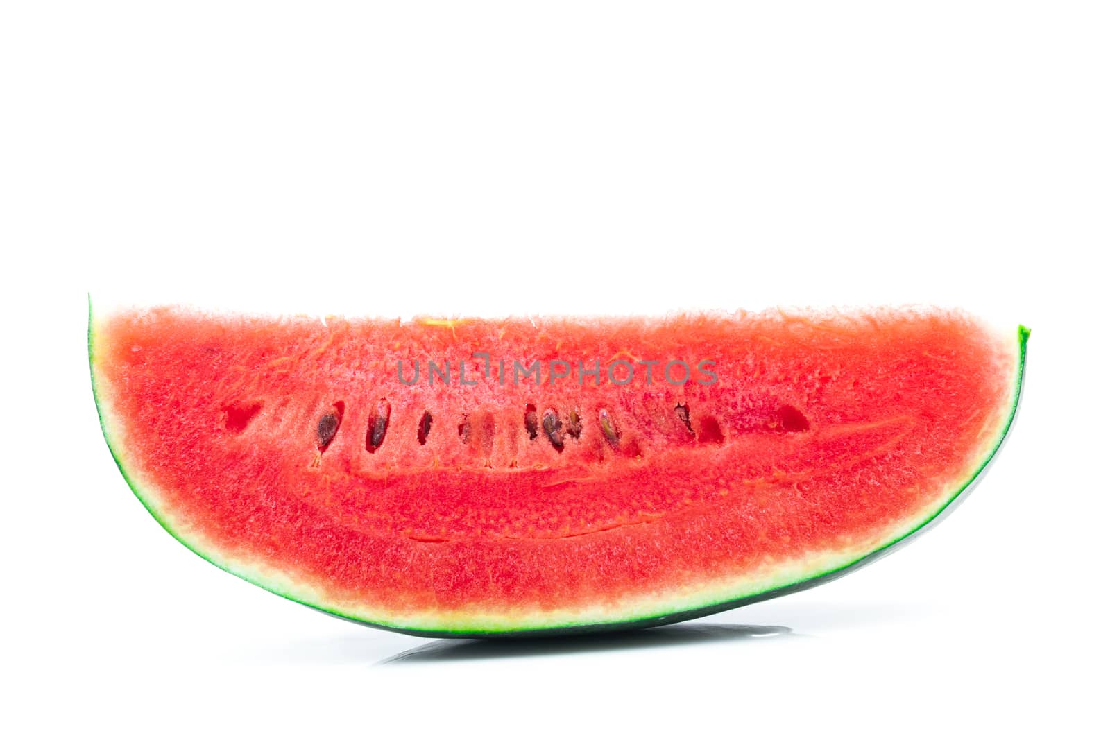 Fresh watermelon on a white background by sompongtom