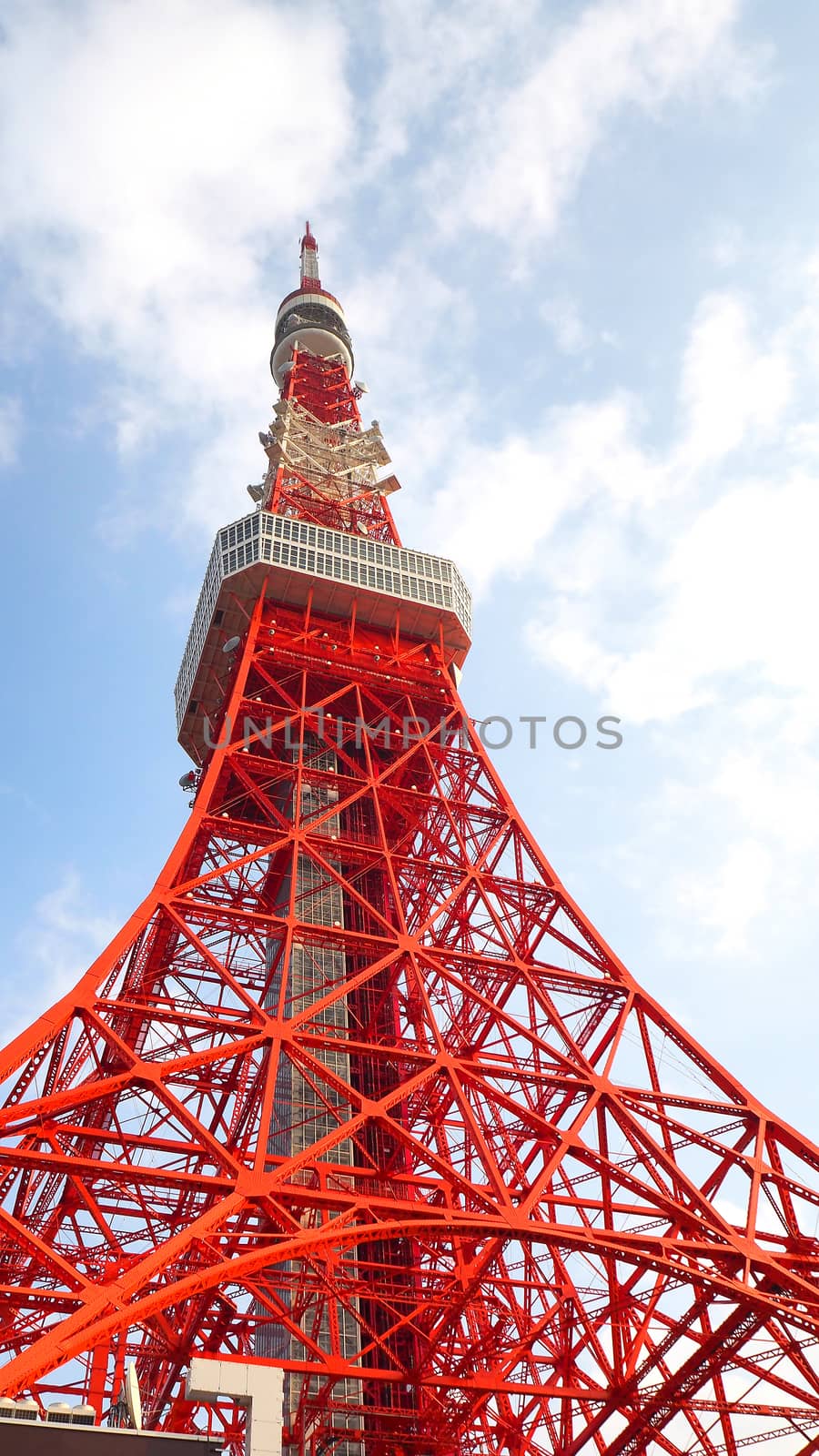 Tokyo tower red and white color . by gnepphoto