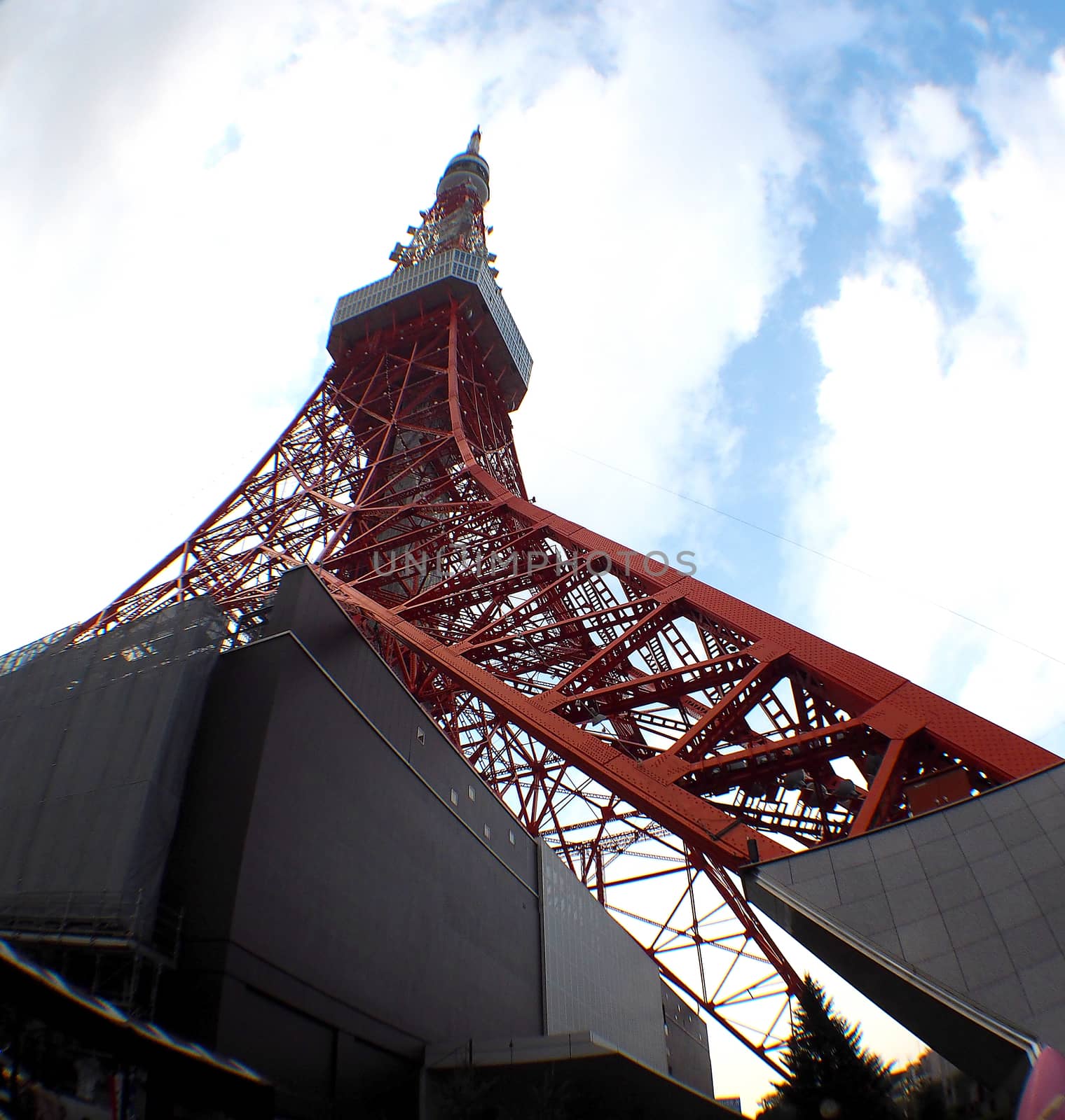 Tokyo tower red and white color . by gnepphoto