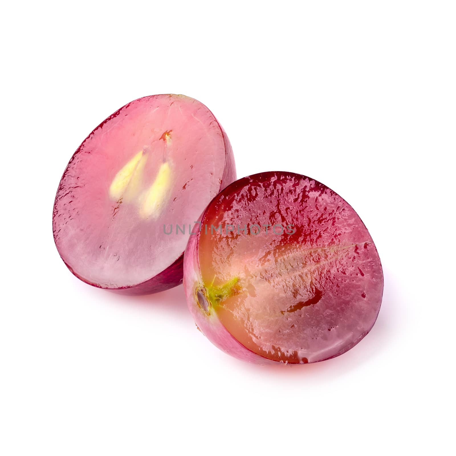 Red Grapes isolated on over white background.