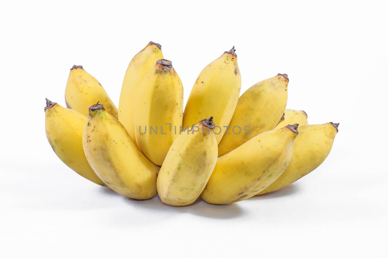 Bananas isolated on the white background. by Surasak