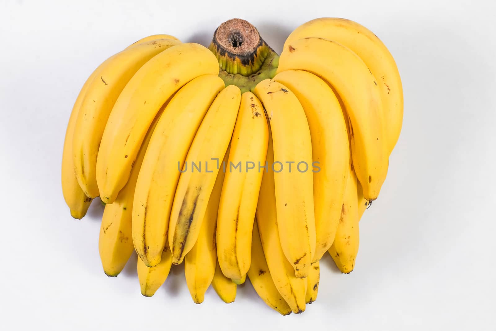 Bananas isolated on the white background. by Surasak