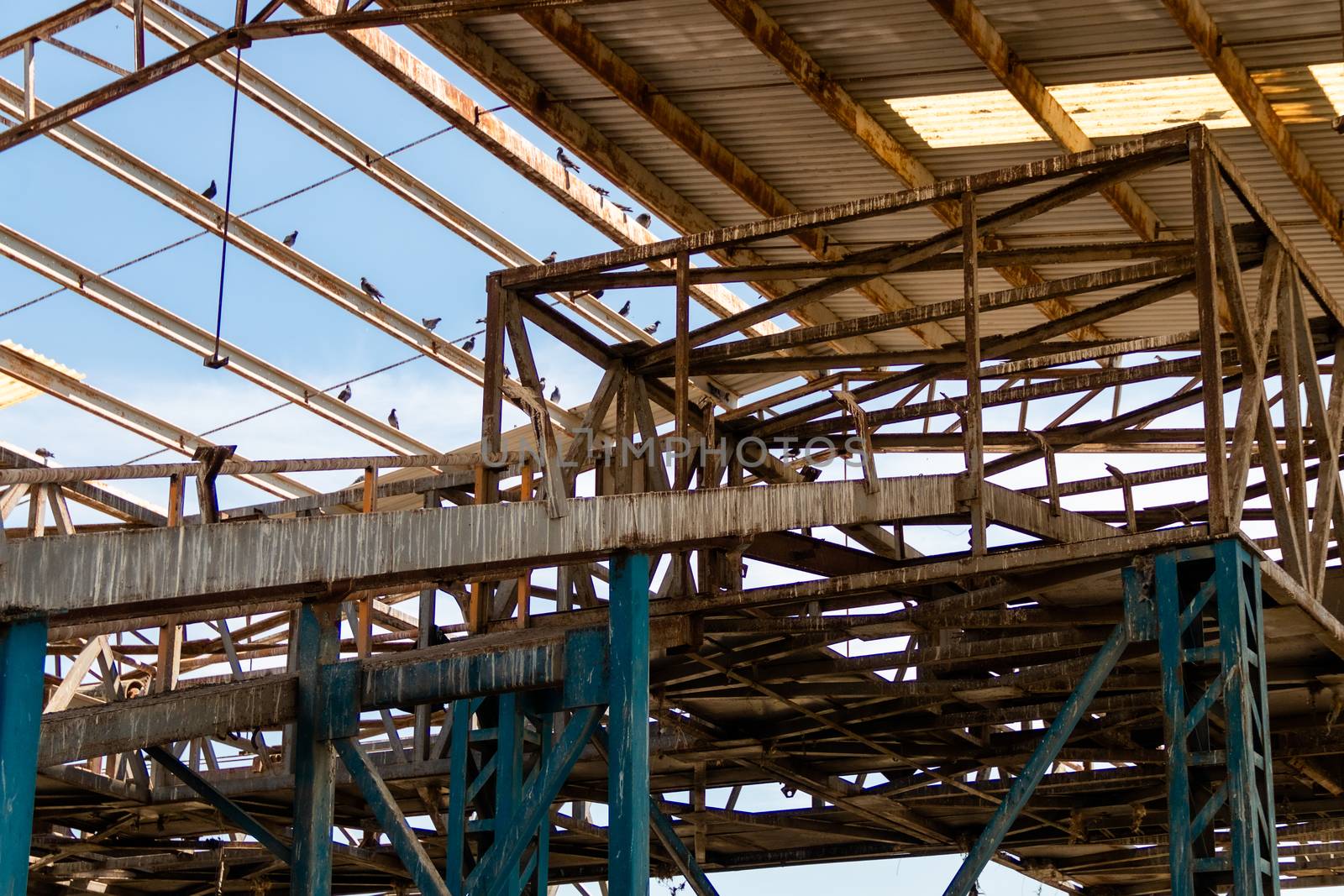 Old abandoned recycling plant. Trash deposit. modern pollution concept. Bordo de Xochiaca