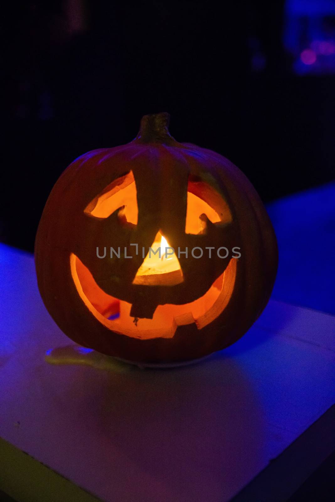 halloween pumpkin worked with candle by carfedeph