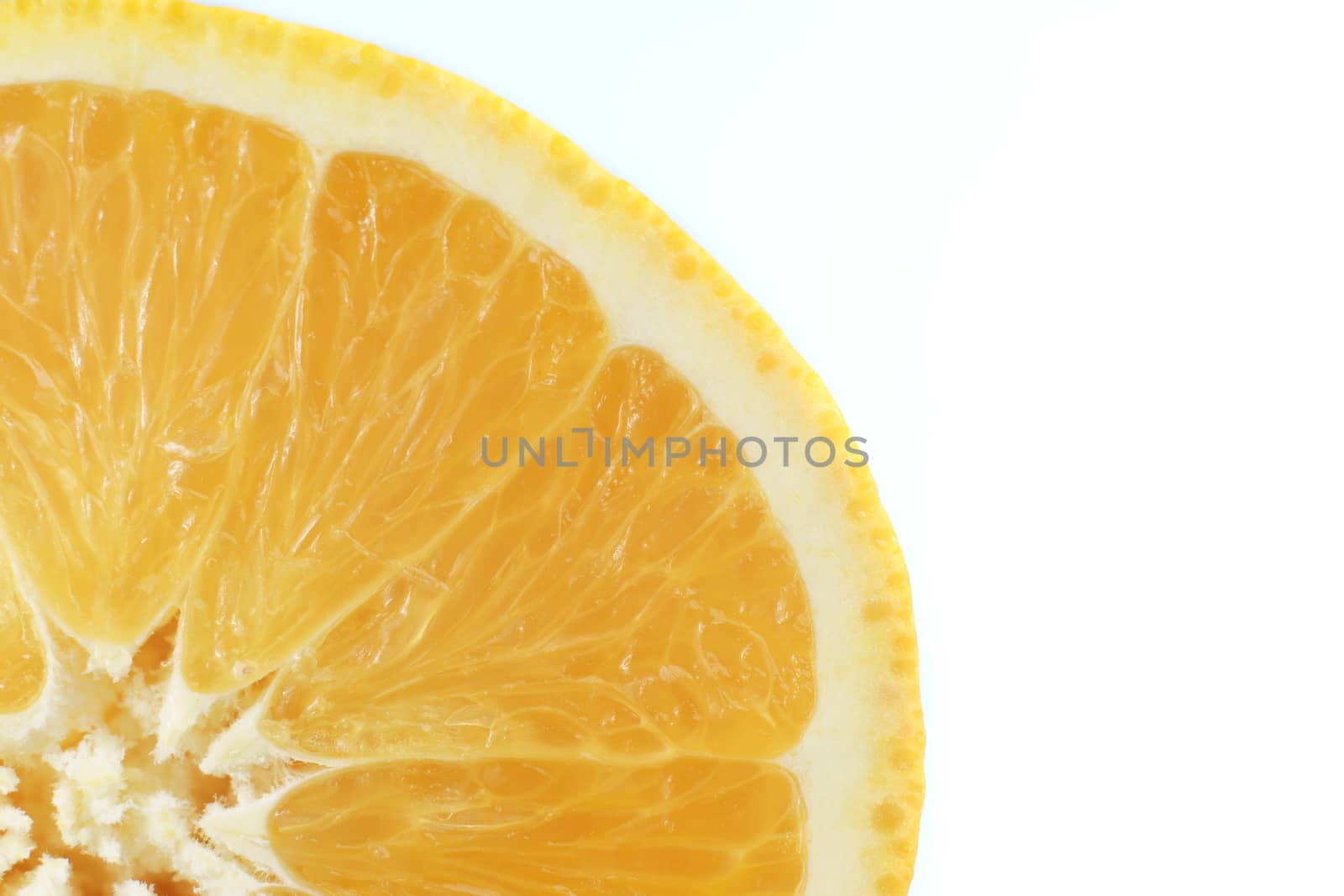 Fresh orange slices on white isolate background.