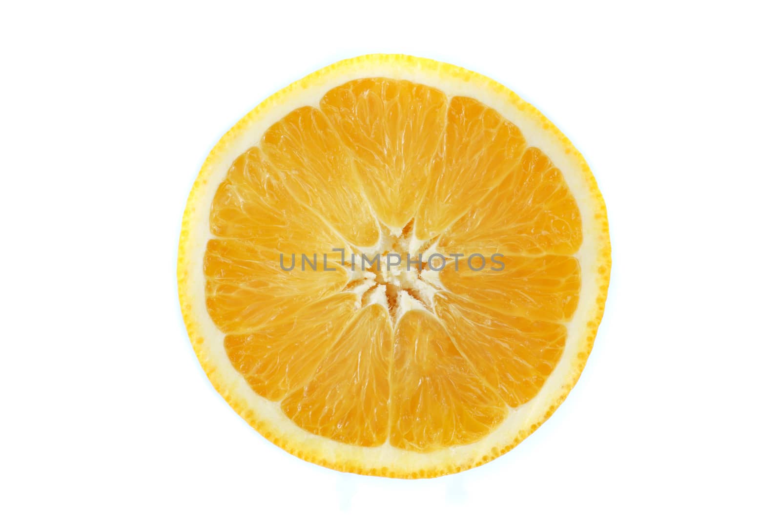 Fresh orange slices on white isolate background. by sirawit99