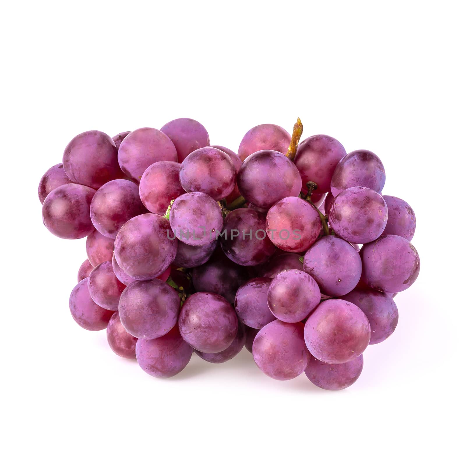 Red Grapes isolated on over white background.