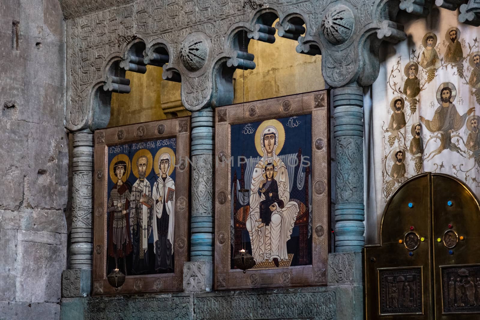 The Svetitskhoveli Cathedral, Mtskheta Georgia 05/10/2019 interior by kgboxford