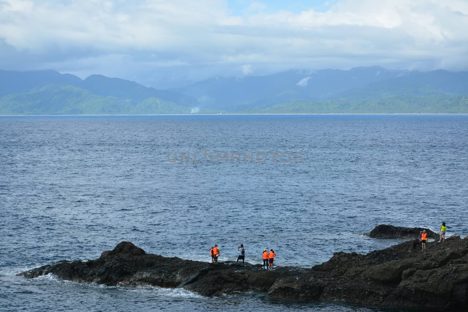 Rock formation and sea at Danao beach resort in Aurora, Philippi by imwaltersy