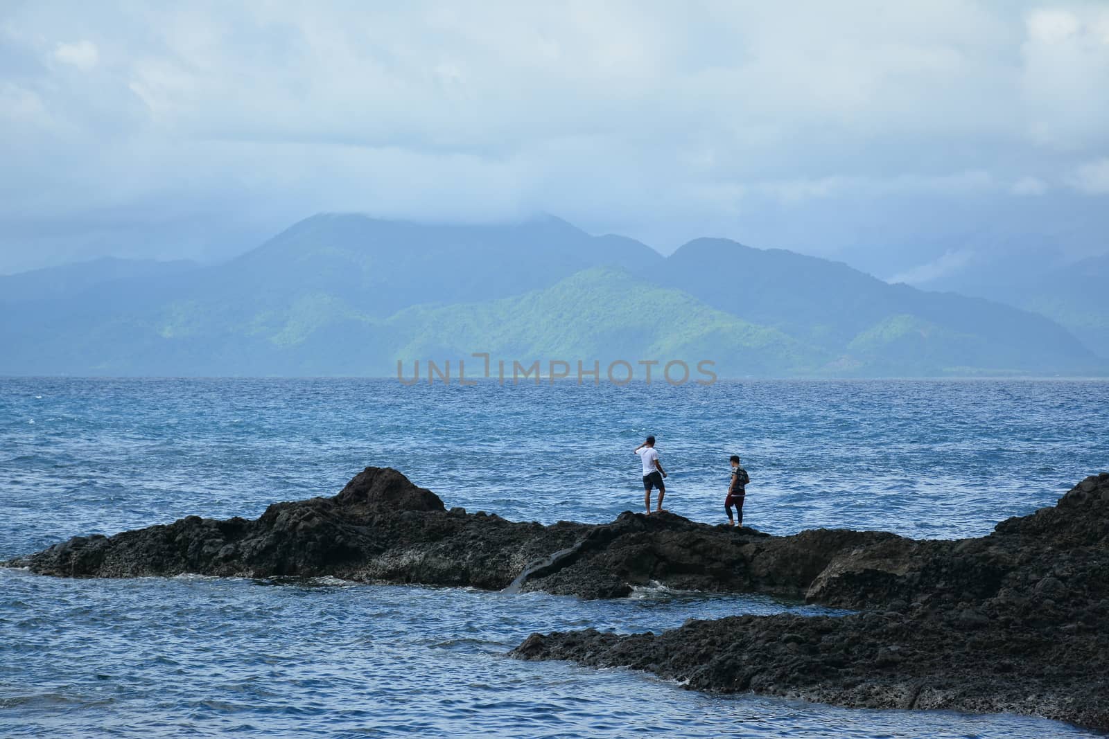 Danao beach resort rock formation and sea water Royalty Free Stock ...