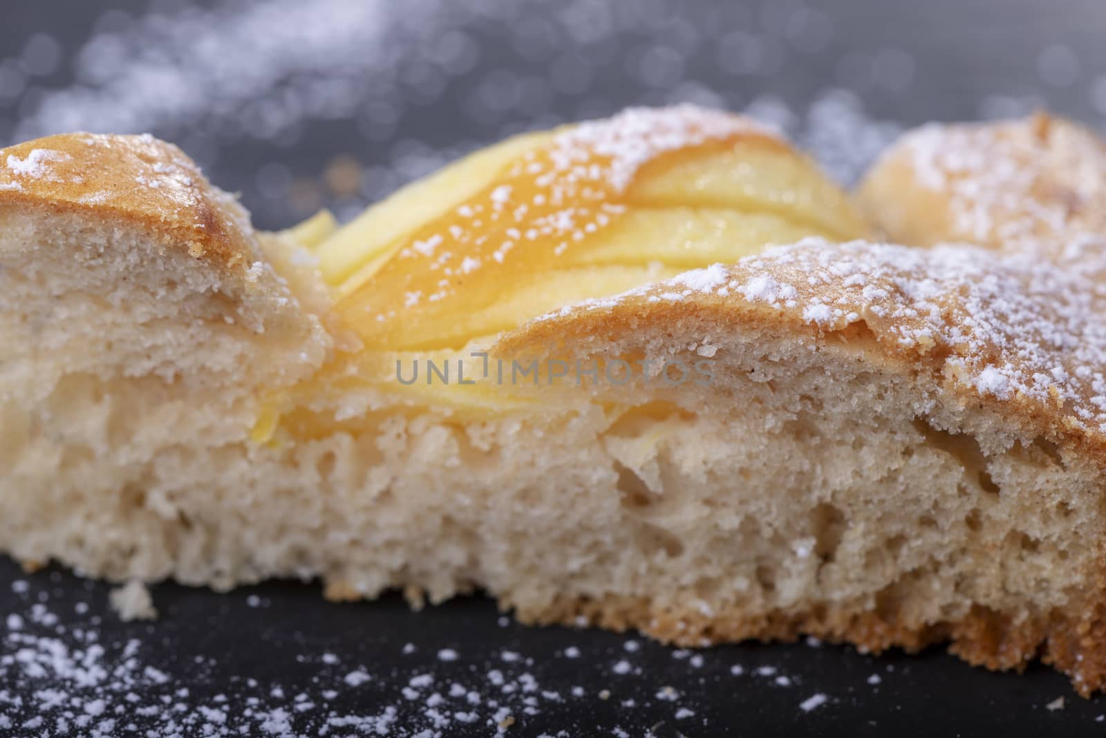 slice of a bavarian apple pie