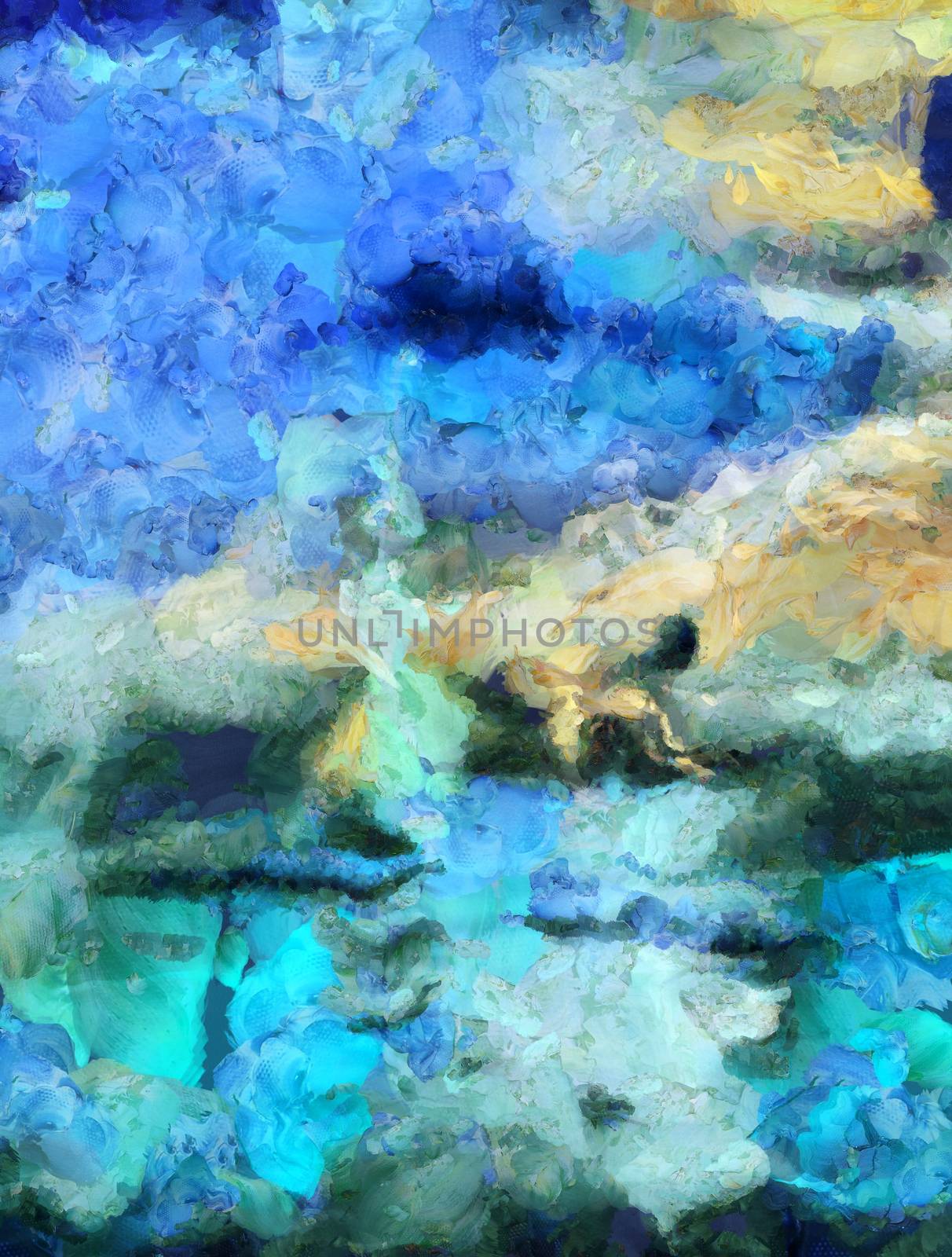 Abstract painting in pastel colors by applesstock