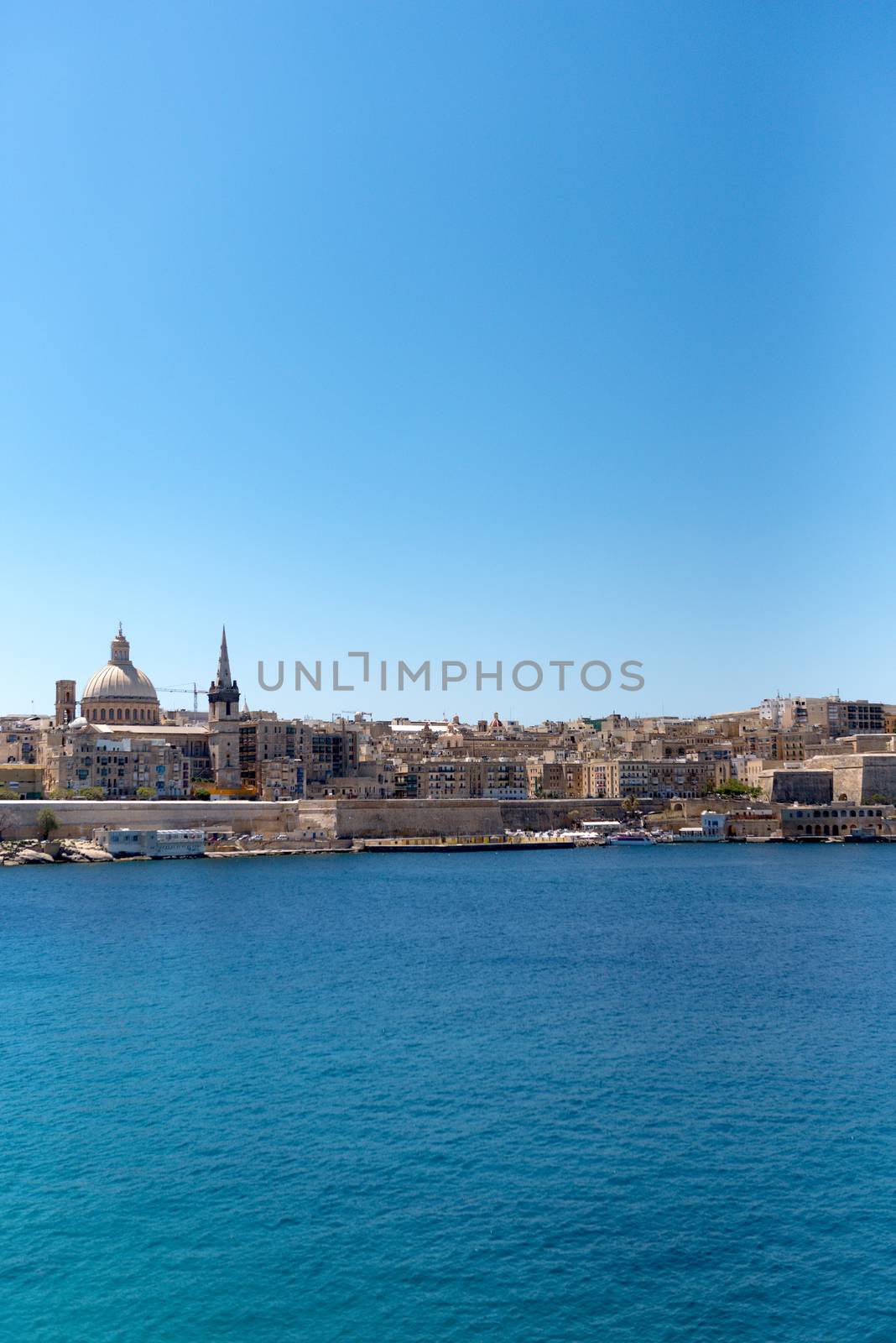 Sliema azure harbour with yachts, Malta,.