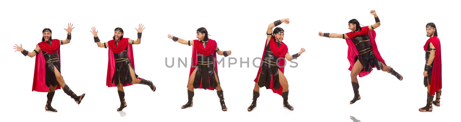 Gladiator isolated on white