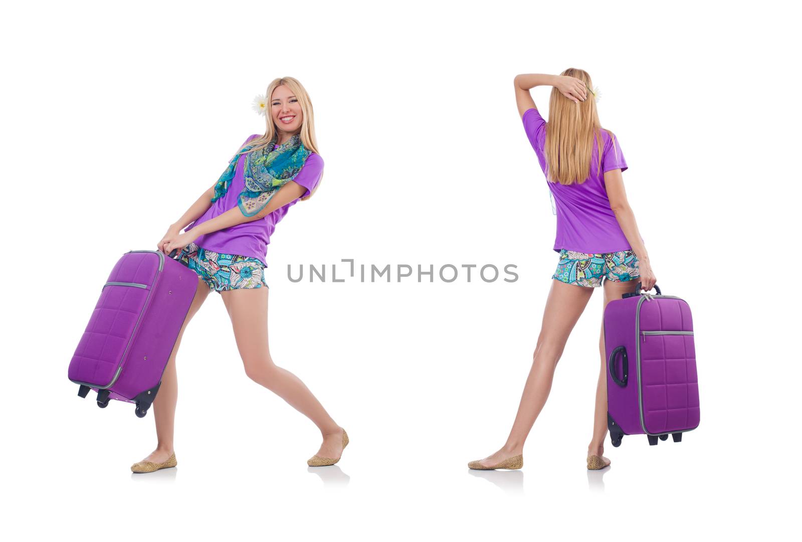 Woman preparing for travel on summer vacation